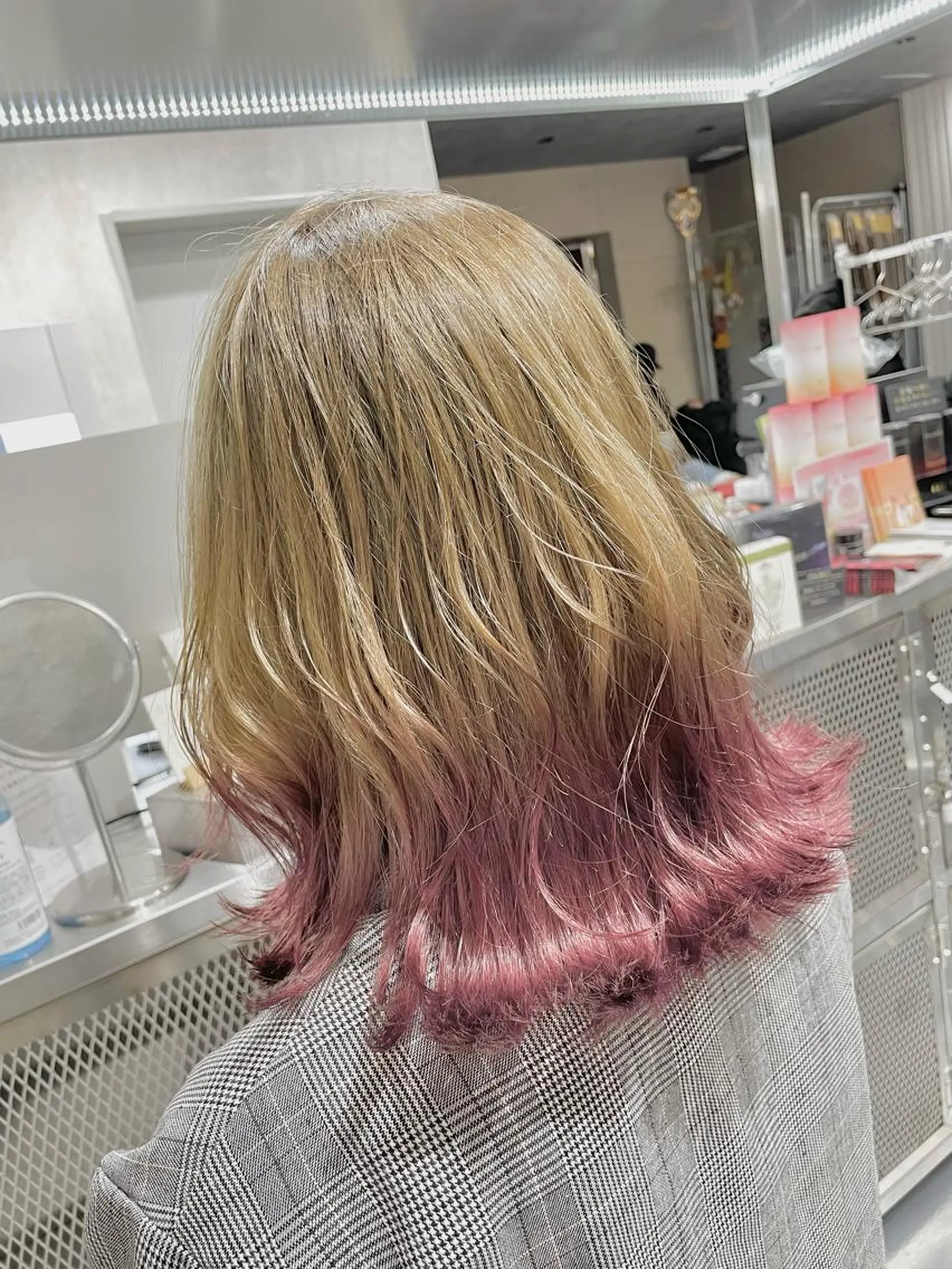 ミディアム カット ヘアカラー トリートメント ヘアセット CARAT堺東 Aujua認定サロンのヘアスタイル