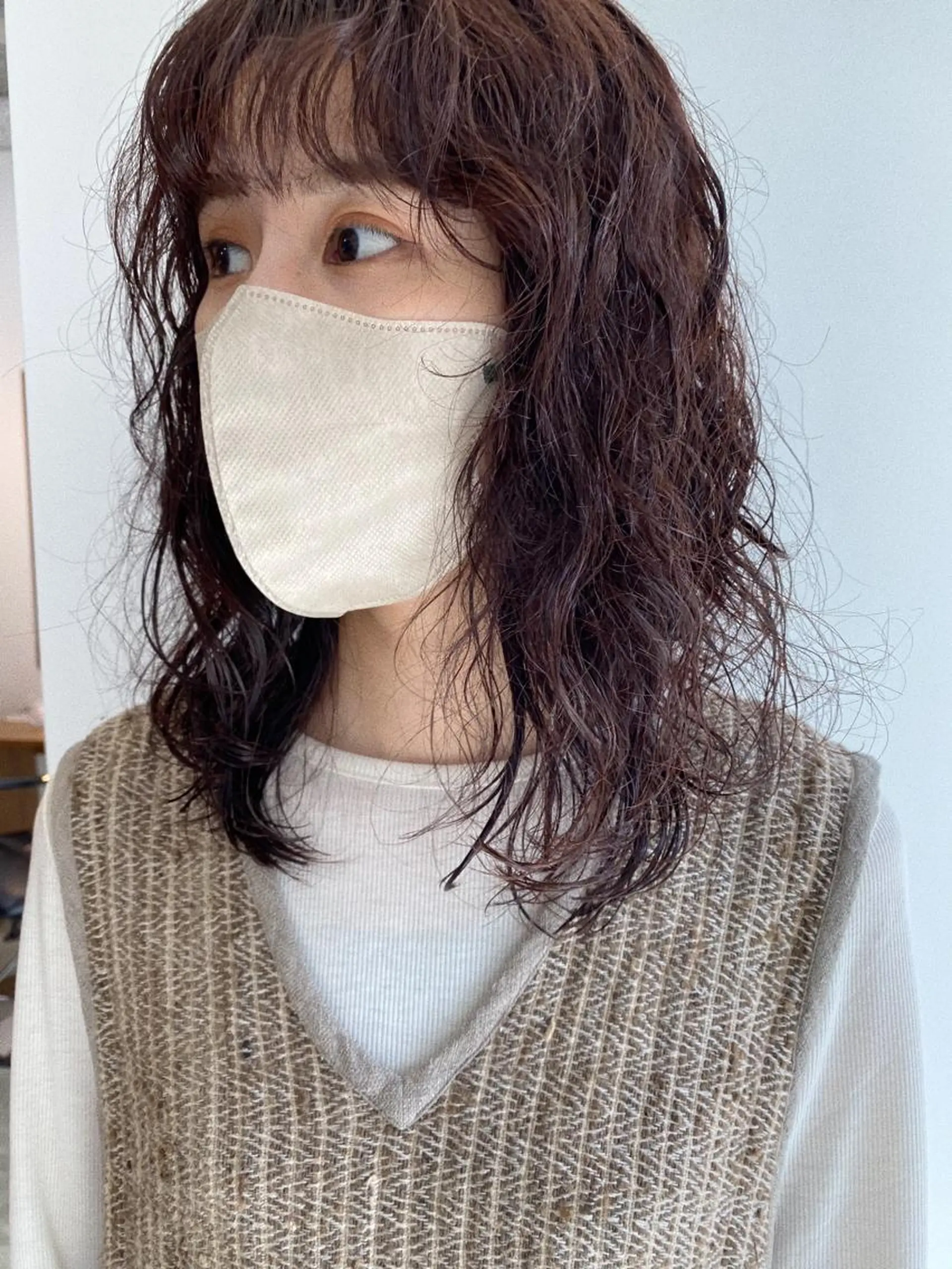 ミディアム カラー グレージュ ラベンダーカラー ラベンダーグレージュ ラベンダーグレー SALOWIN 栄3丁目店所属・砂原 ひよりのヘアスタイル