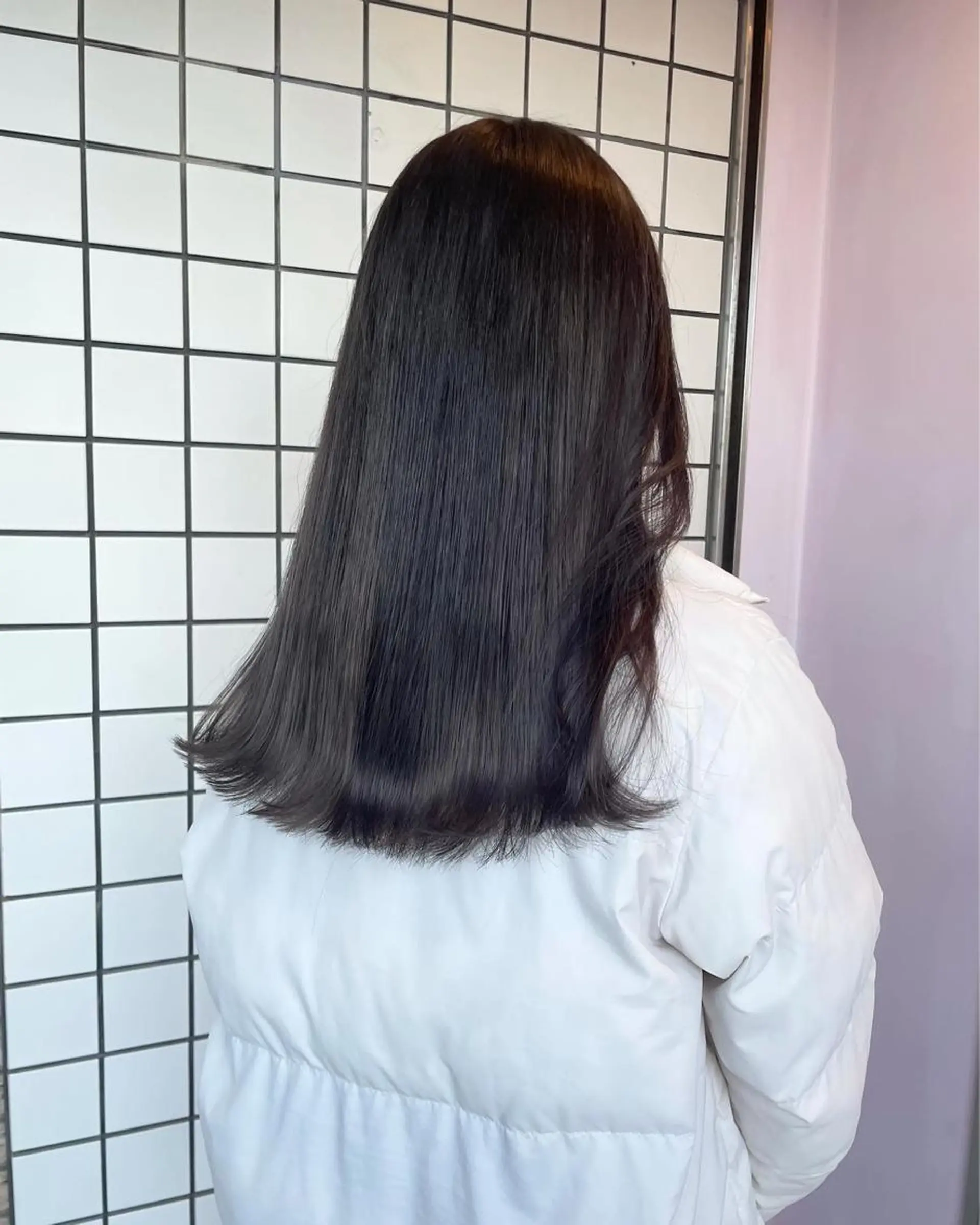 セミロング カラー グレージュ 心斎橋/ブリーチ minamiのヘアスタイル