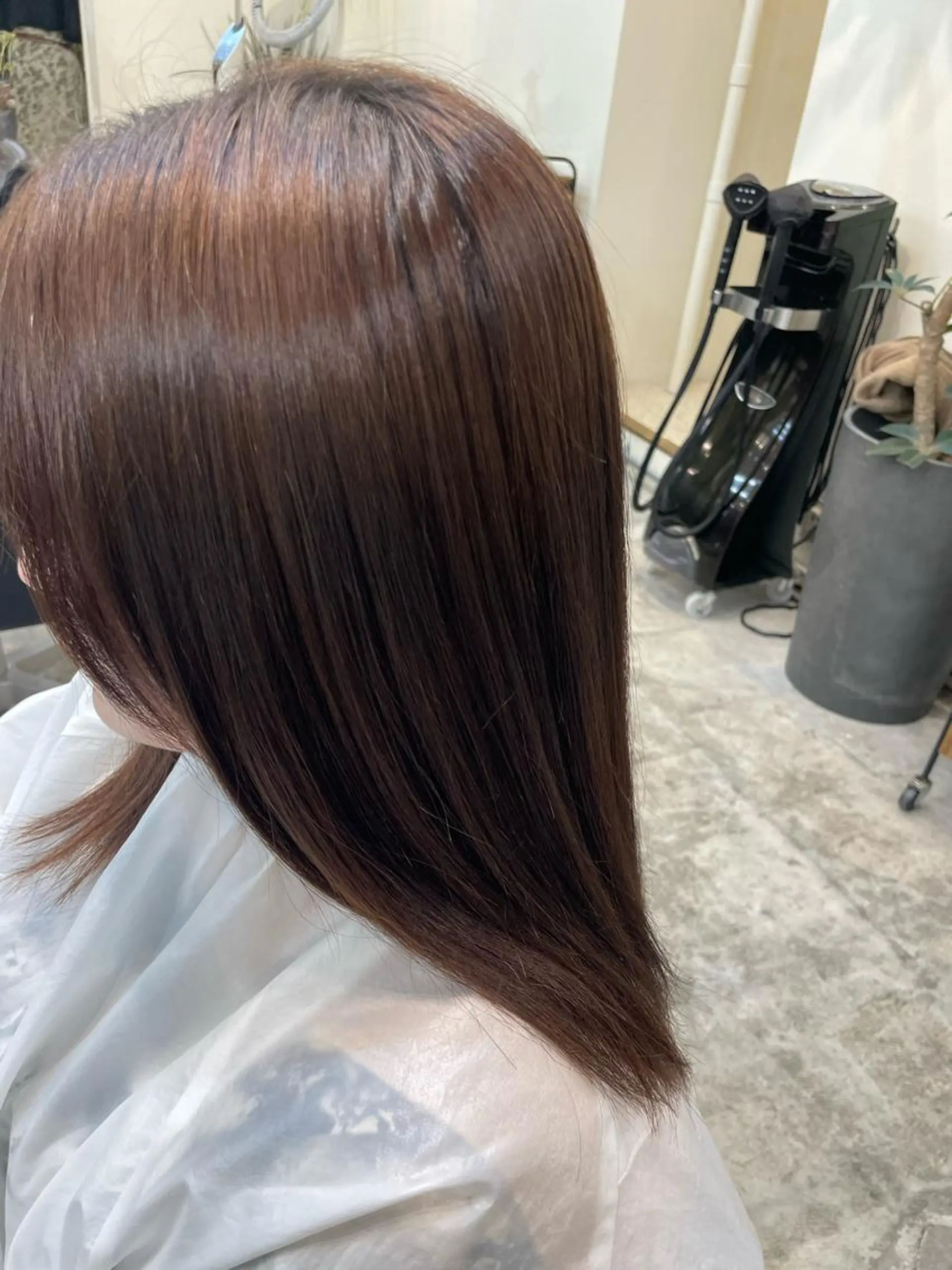 ロング 縮毛矯正 似合わせカット‪// 鶴我万唯華のヘアスタイル