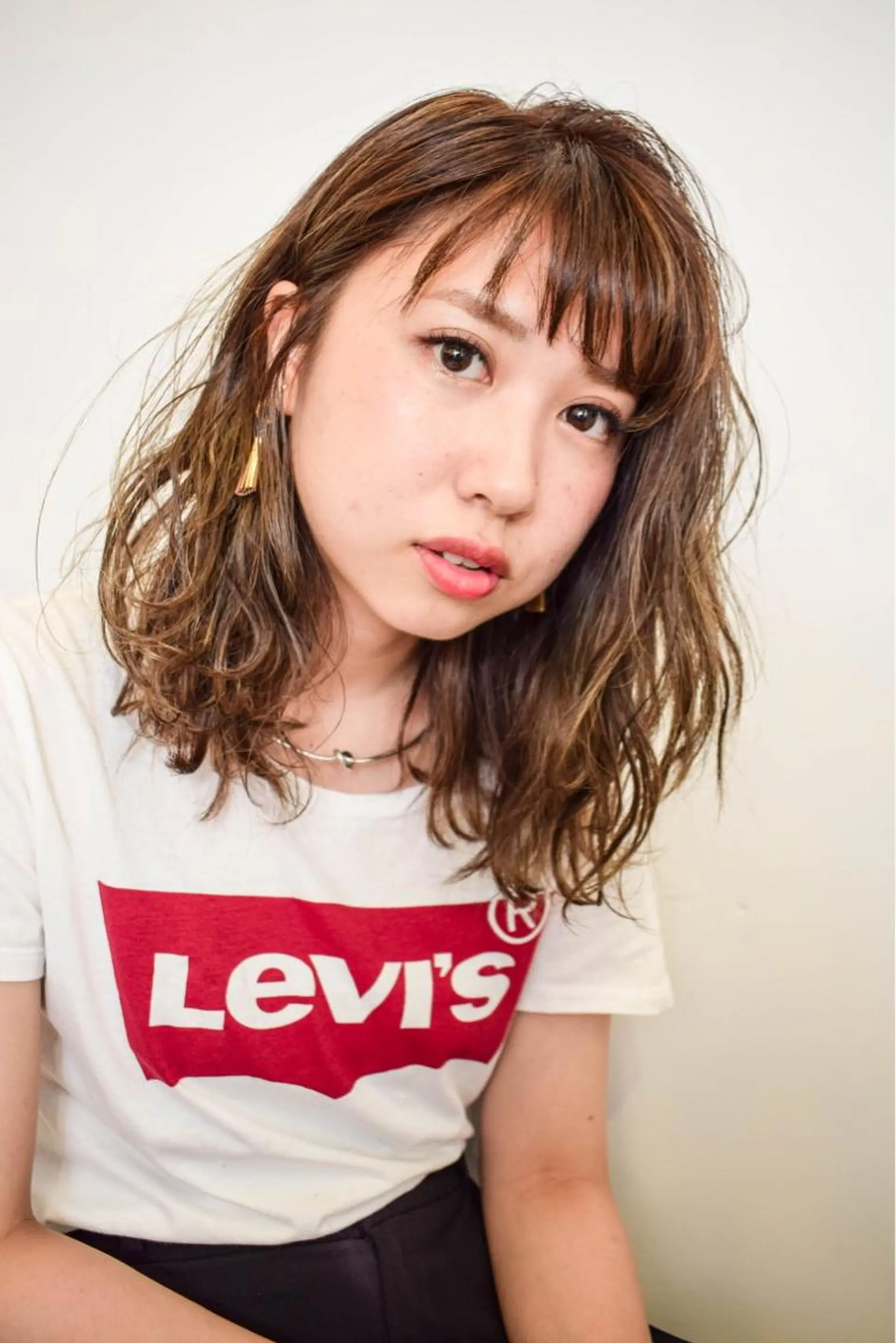 ミディアム カラー ハイライトカラー ハイライト ヘアカラー トリートメント ヘアセット 艶髪育成サロン 京橋　shinのヘアスタイル