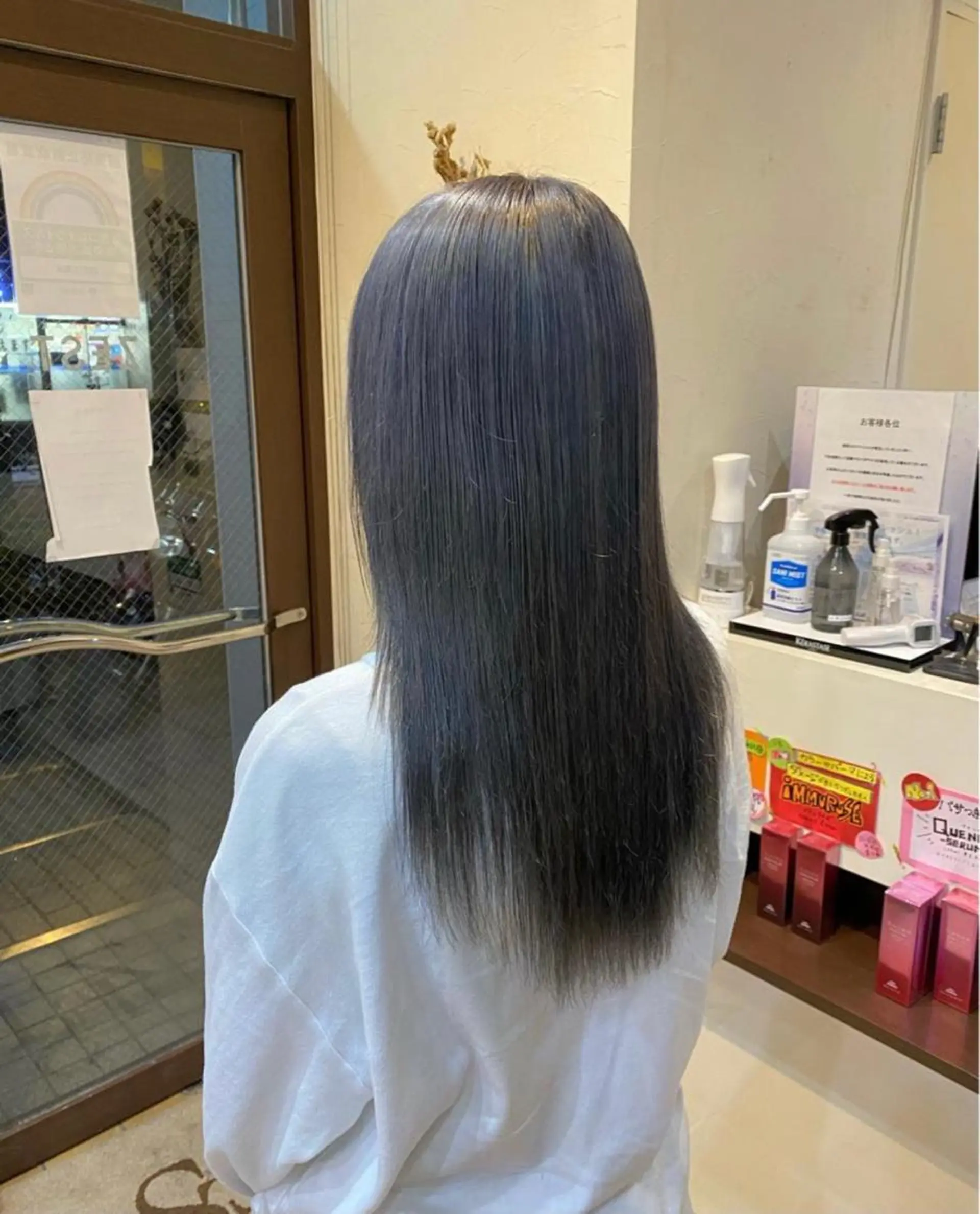 ロング カラー ブルーカラー ブルージュ 透明感/レイヤー カット🎀マコのヘアスタイル