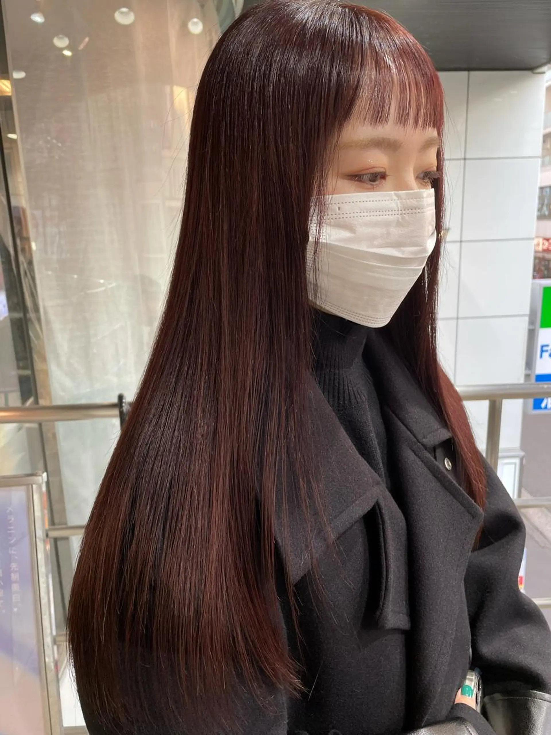 ロング ヘアカラー トリートメント ニュアンスネイル/ ボブ/まちゃこのネイルデザイン
