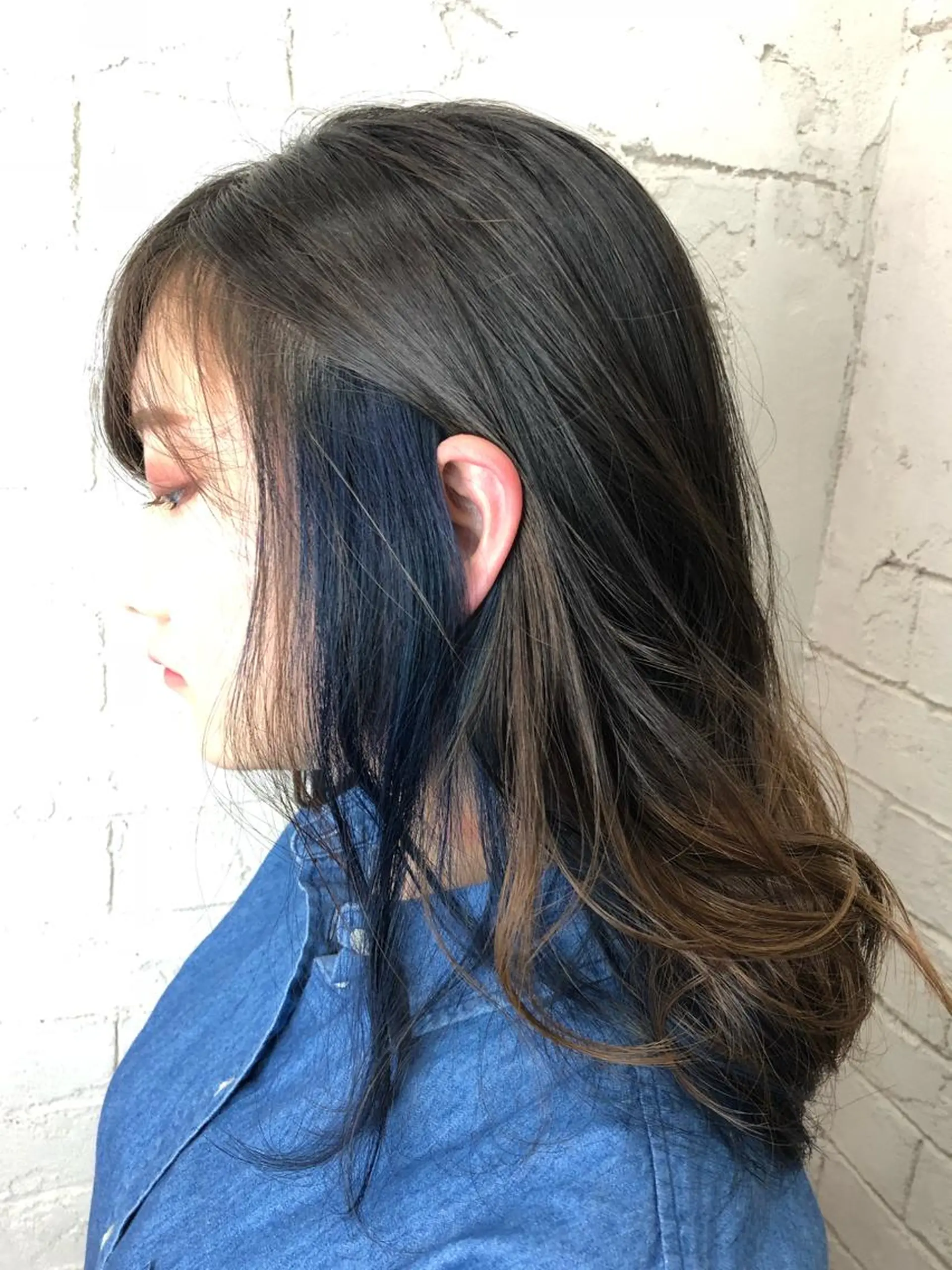 ミディアム カット ヘアカラー トリートメント 江幡 渉のヘアスタイル