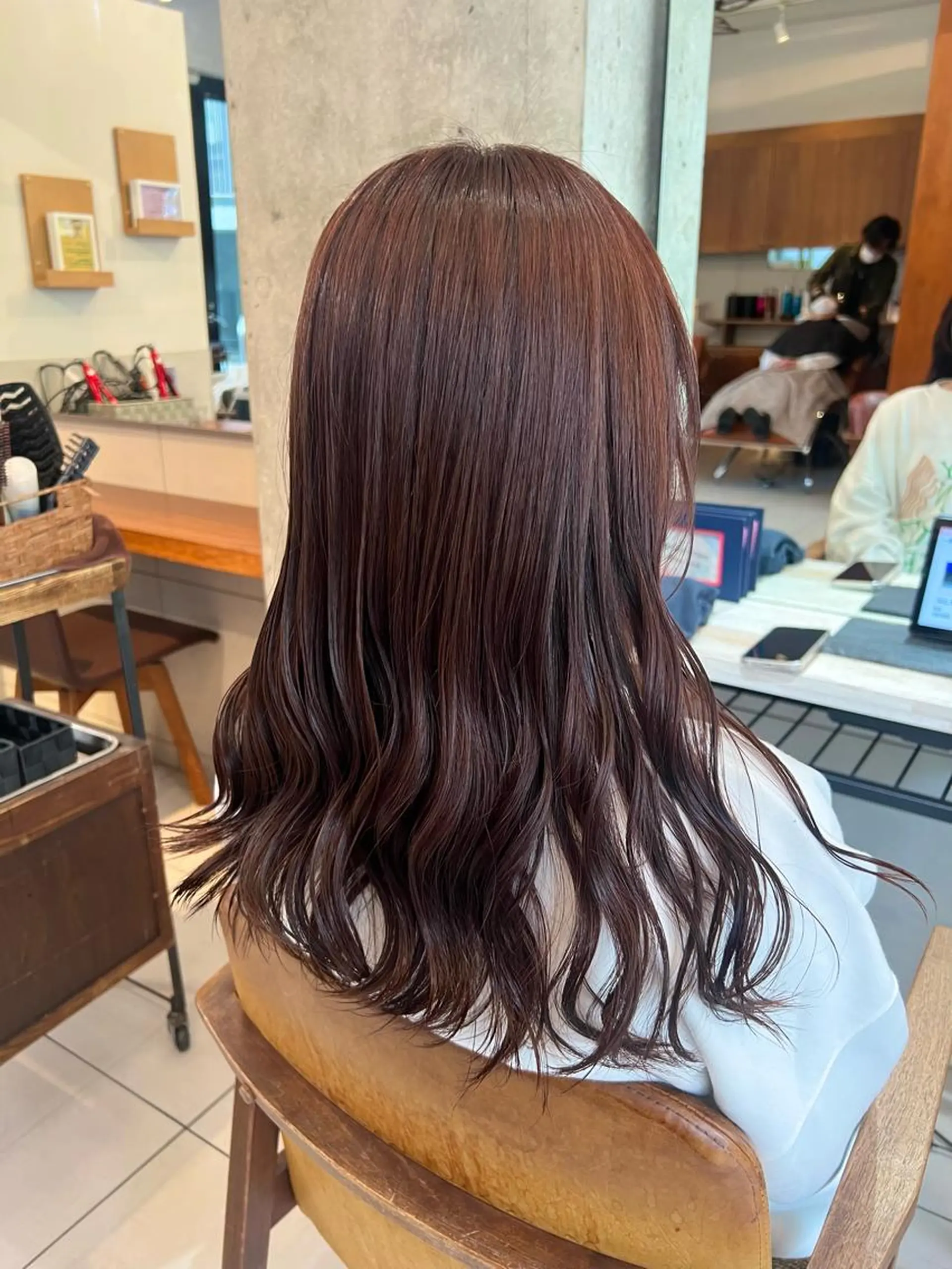 ロング カラー ブラウンカラー ピンクカラー ピンクブラウン ヘアカラー トリートメント かわの ももな 💜ྀིのヘアスタイル