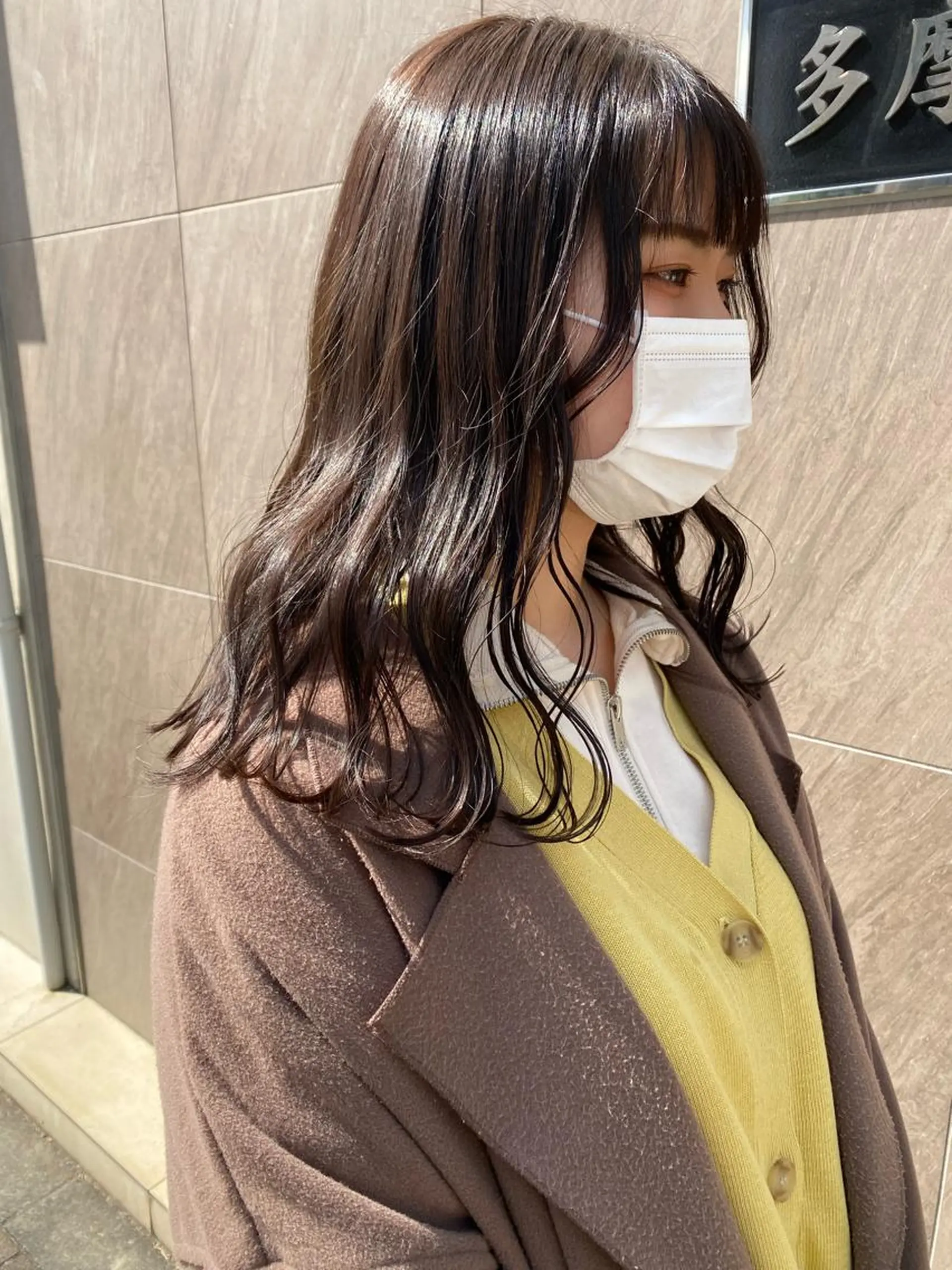 セミロング カラー グレージュ ヘアカラー アオヌマミユ☁️ /ボブ/ハイトーン/のヘアスタイル