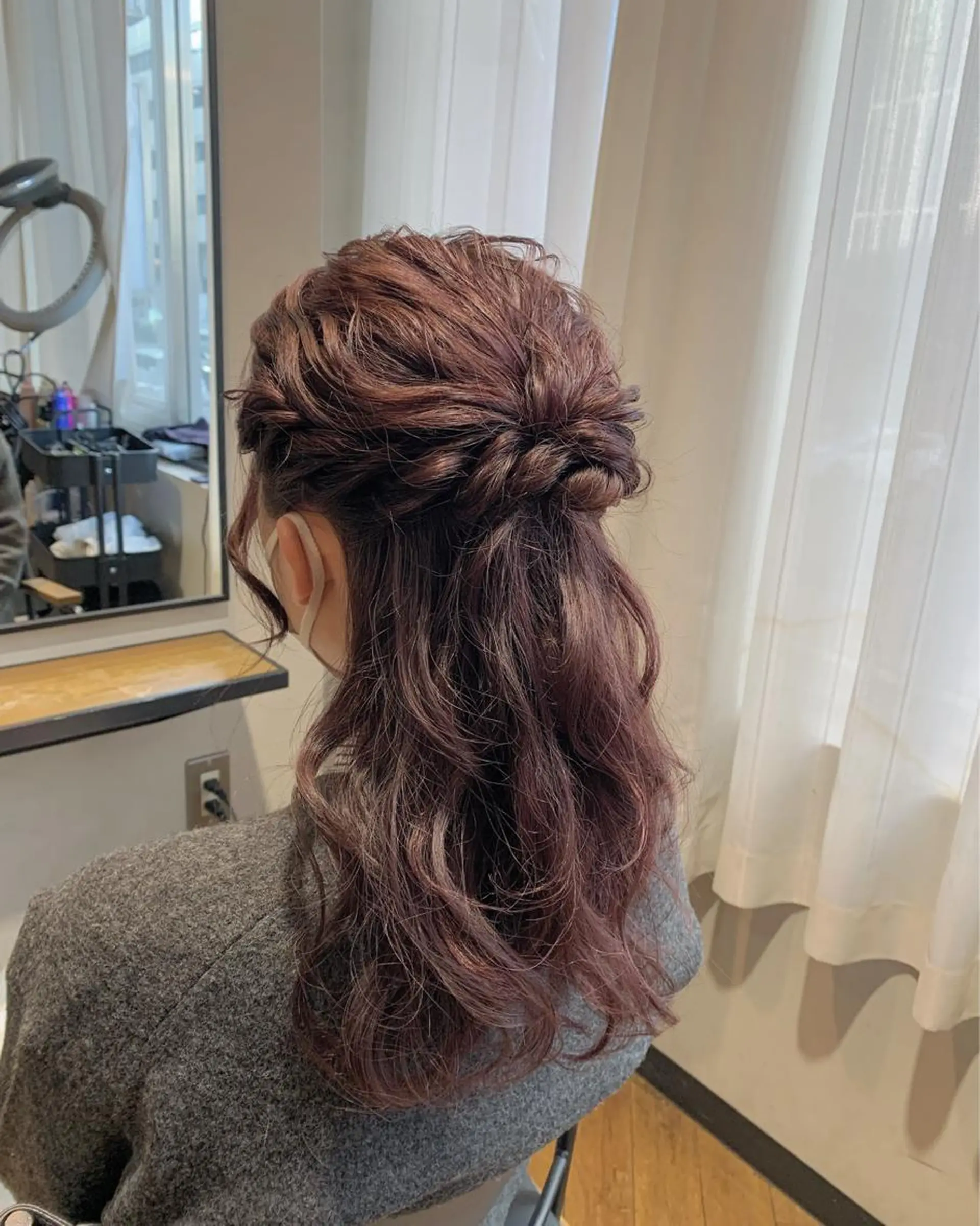 ヘアアレンジ ハーフアップ 門野 優羽のヘアスタイル