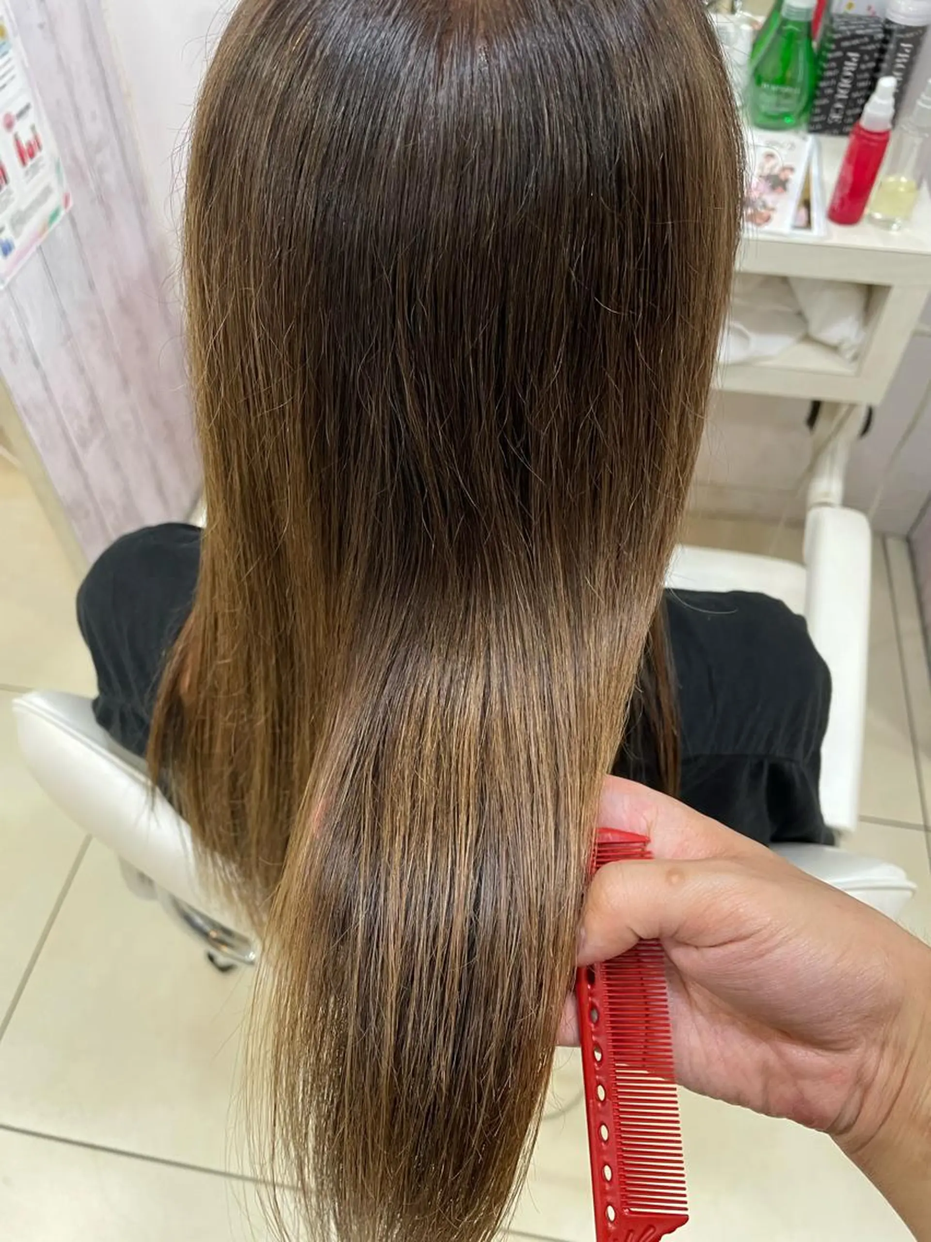 ロング カット 縮毛矯正 トリートメント 艶髪の神様 瀧田嵐士🇰🇷のヘアスタイル