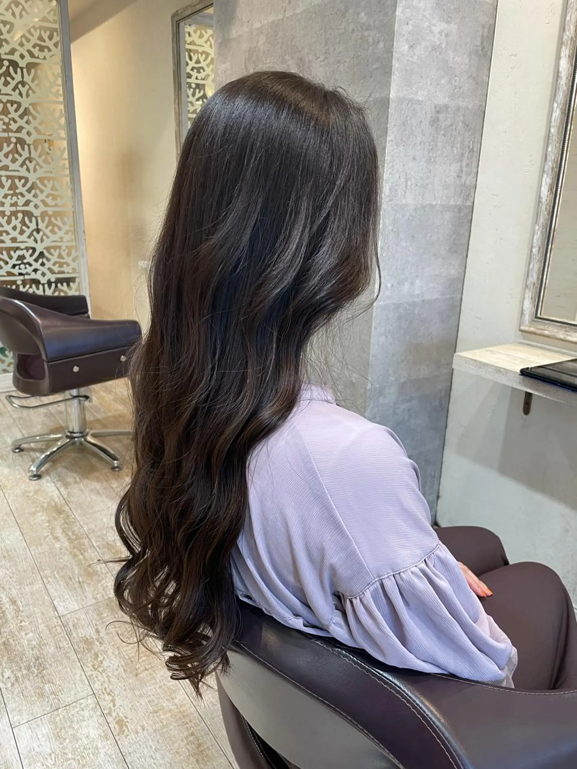 ロング カラー カット ヘアカラー Agu hair verse所属・小顔/似合わせカット 杉山莉菜のヘアスタイル