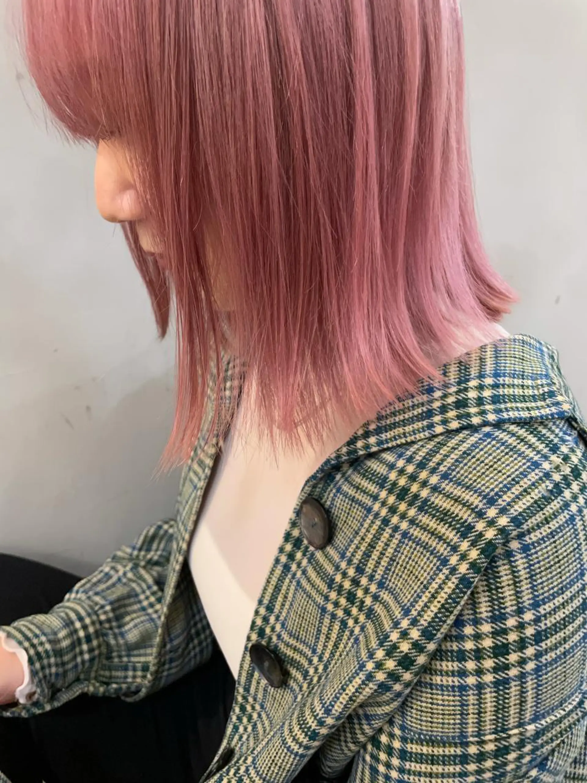 ミディアム ヘアカラー 小顔レイヤー×コンパ クトボブ/林隆平のヘアスタイル