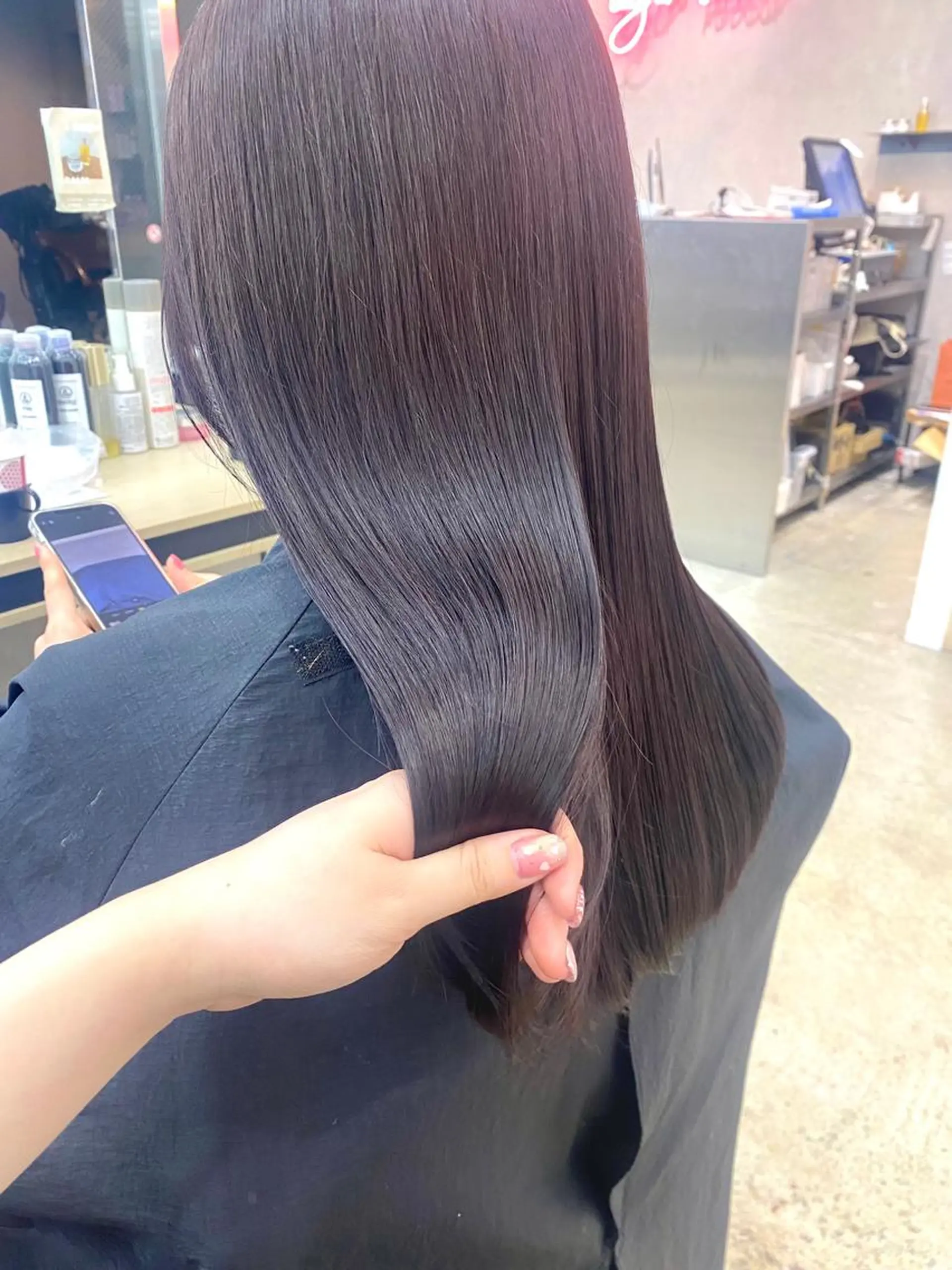 ロング カラー ヘアアレンジ カット ヘアカラー トリートメント ♡韓国風ヘア 🐈♡MIHOのヘアスタイル