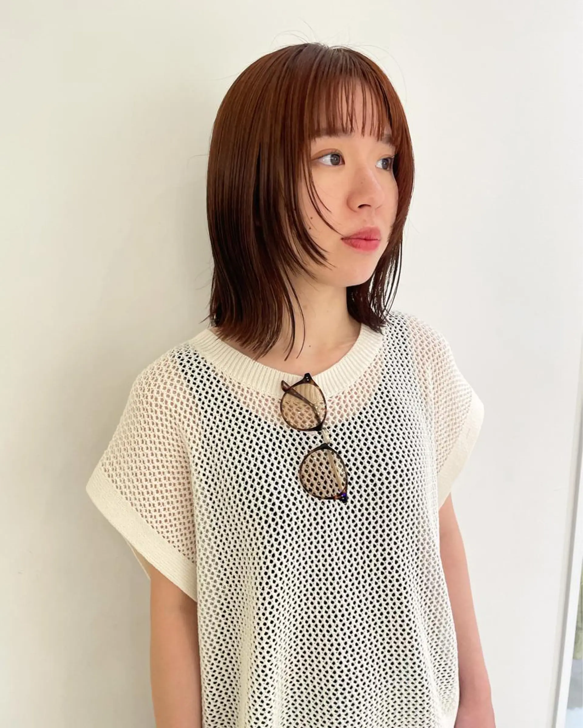 ミディアム カラー カット ヘアカラー iet.所属・ウルフ/ボブ/耳ツボ ジュエリー◎ricoのヘアスタイル