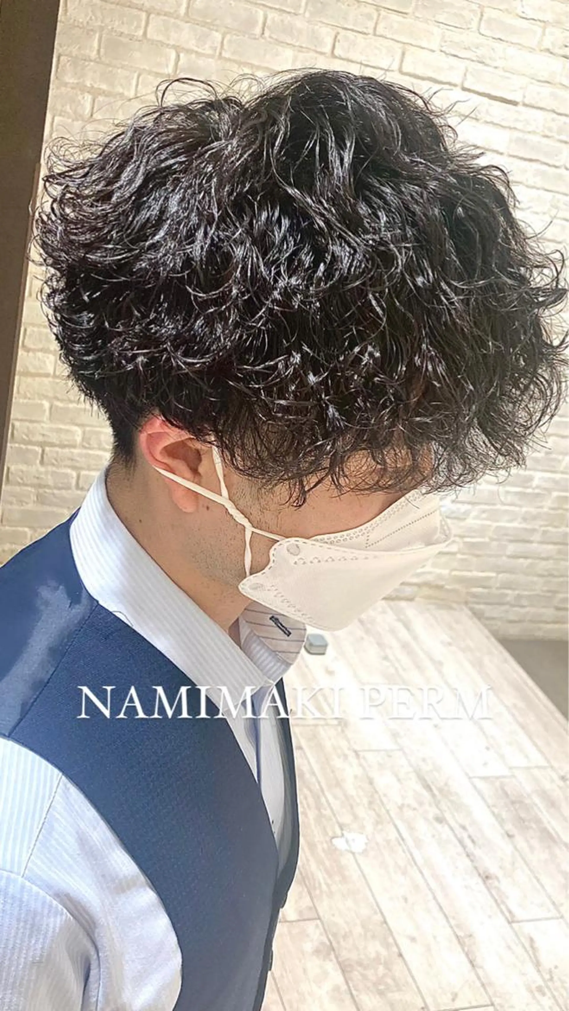 パーマ メンズ 曲がる縮毛矯正 LIBER 　岩名のヘアスタイル