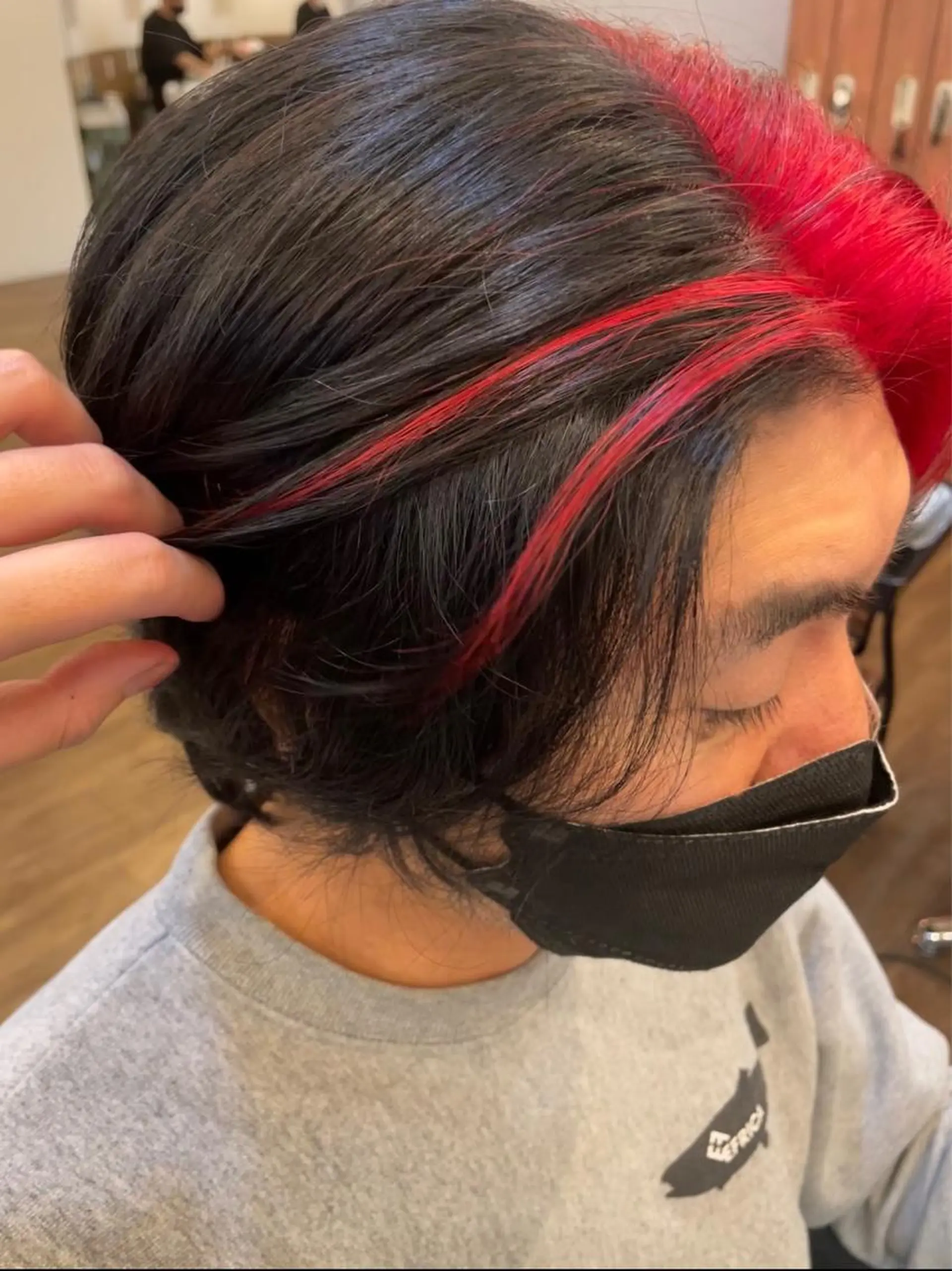 ミディアム カラー メンズ カット ヘアカラー 前川 万都里のヘアスタイル