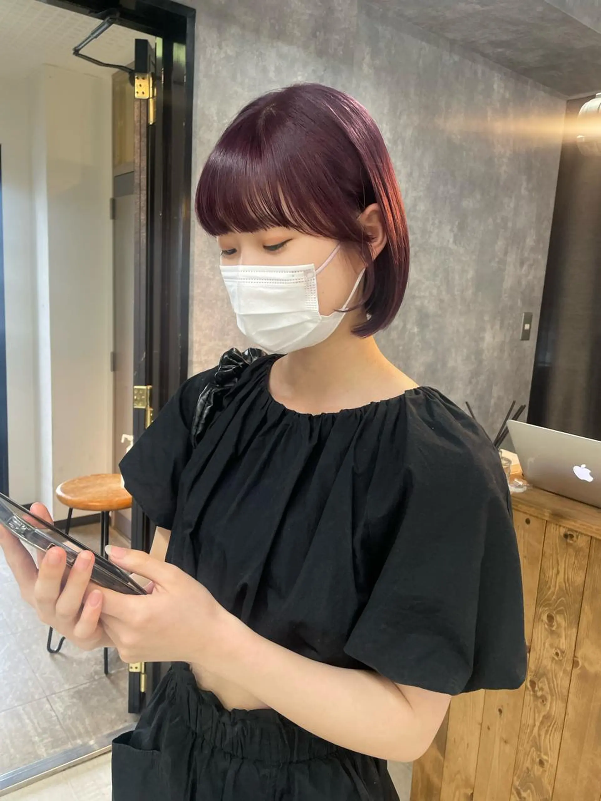 ミディアム カラー 宮城 ほのかのヘアスタイル