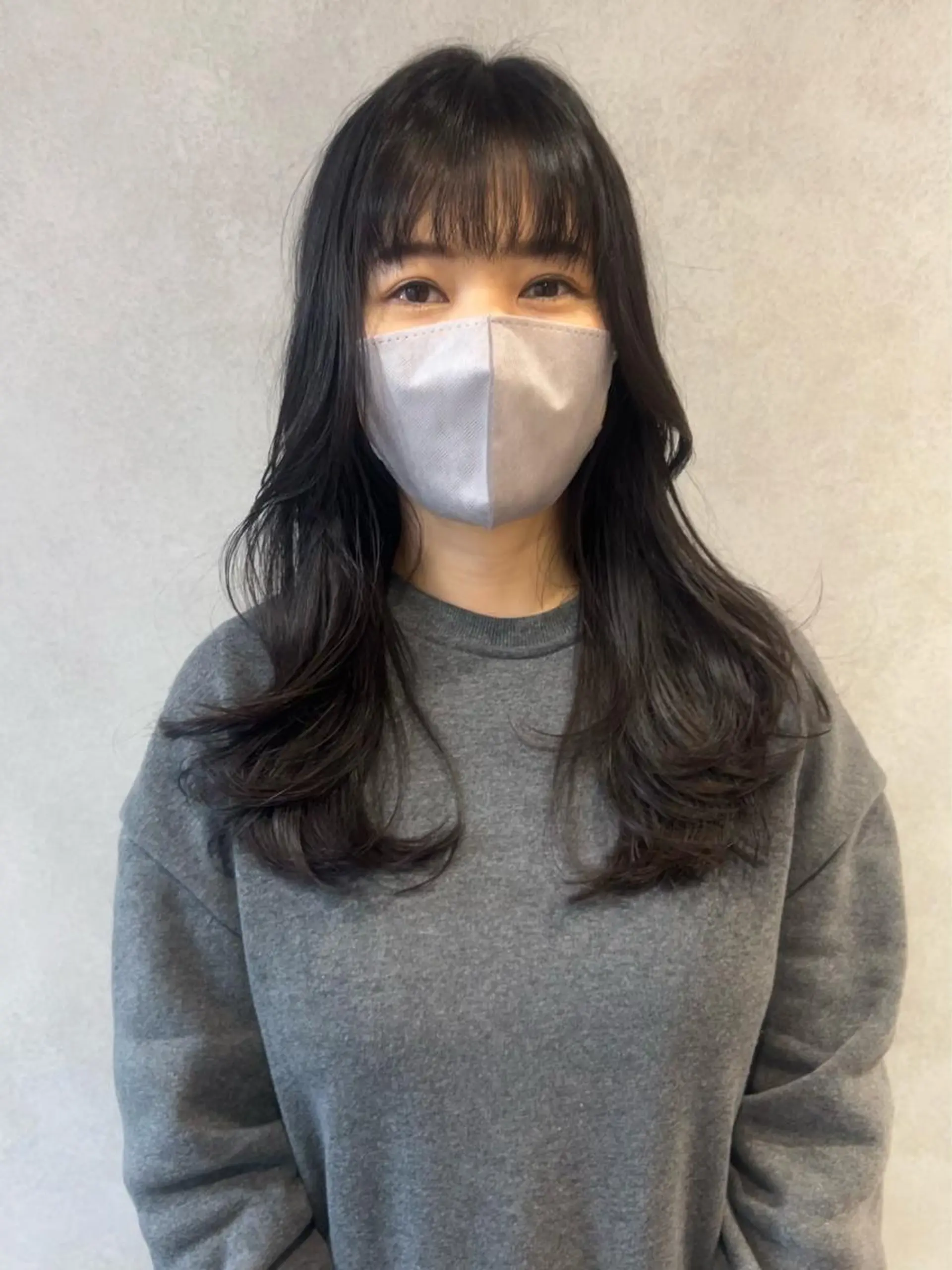 ロング レイヤーカット ロング カット パーマ トリートメント 🍑 韓国ヘア 🍑 WATANABEのヘアスタイル