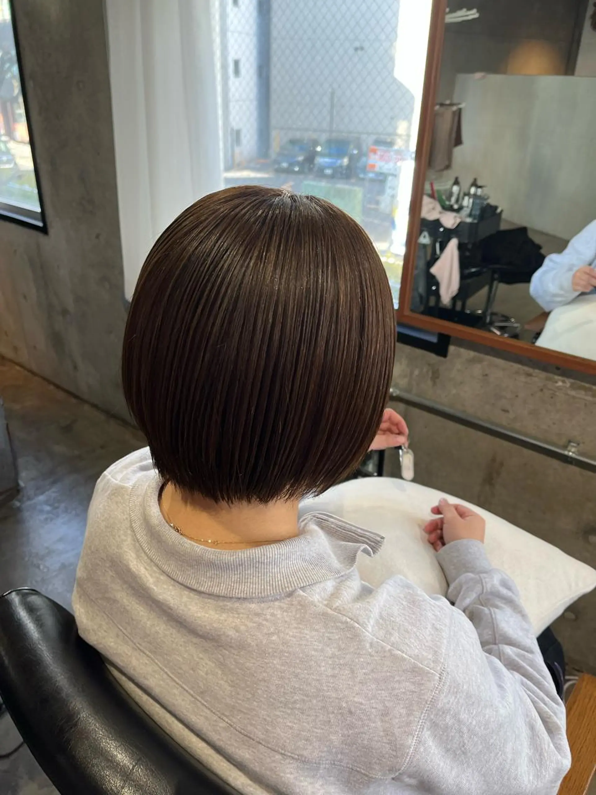 ショート カラー アッシュ ベージュカラー china / ボブ/ブリーチカラーのヘアスタイル