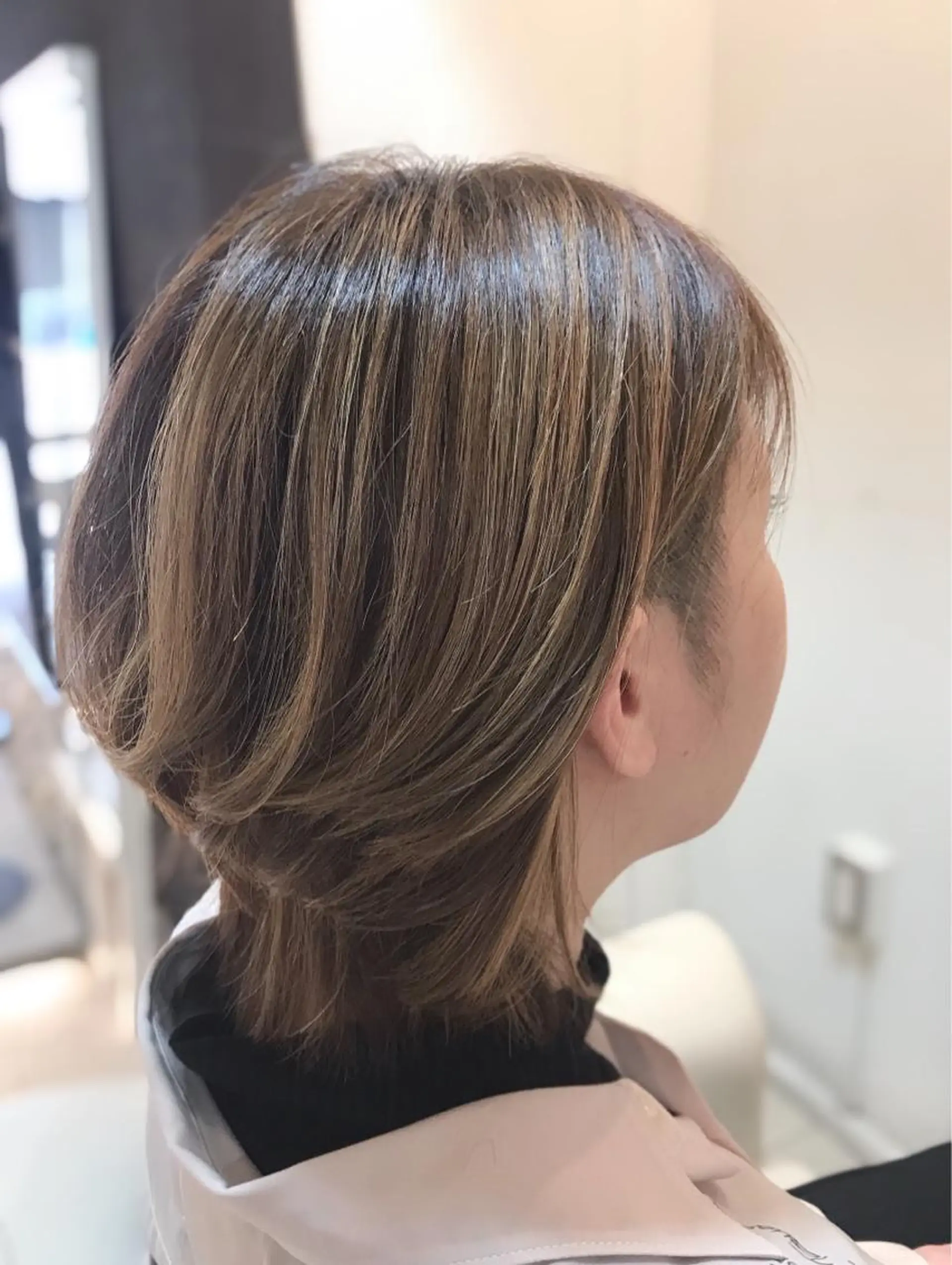 ミディアム カラー ヘアアレンジ ハイライトカラー ハイライト 田中 巧のヘアスタイル