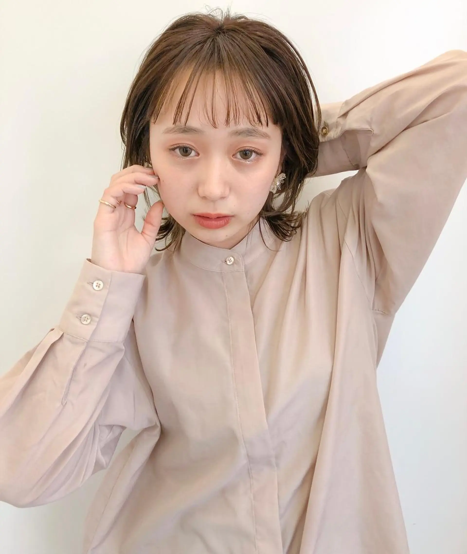 カラー ミディアム 🤍オオカワ レイナ🤍のヘアスタイル