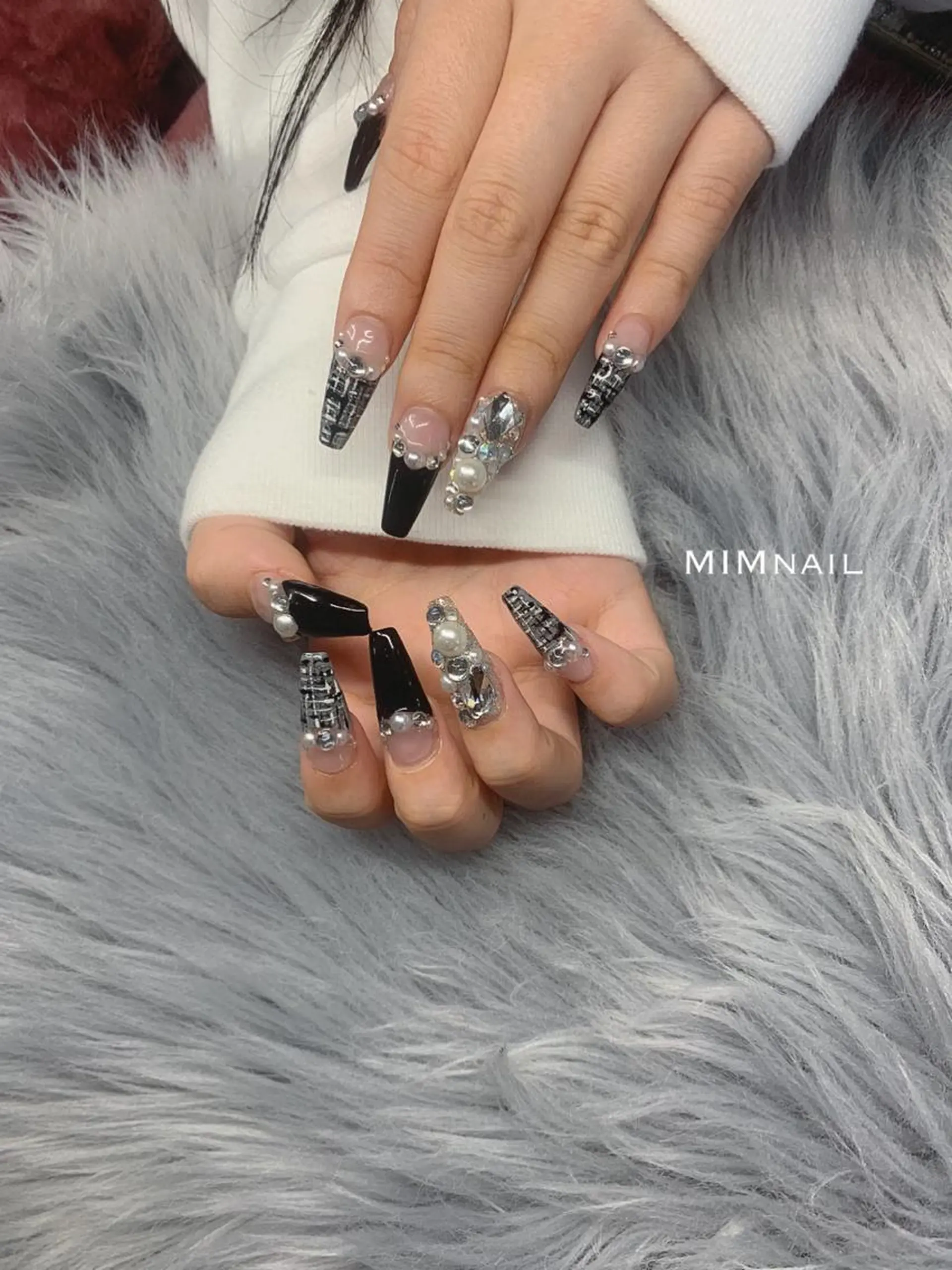 ネイル フレンチネイル ロングネイル スカルプネイル ツイードネイル *･*MIMnail *･゜ﾟ･*:･*のネイルデザイン