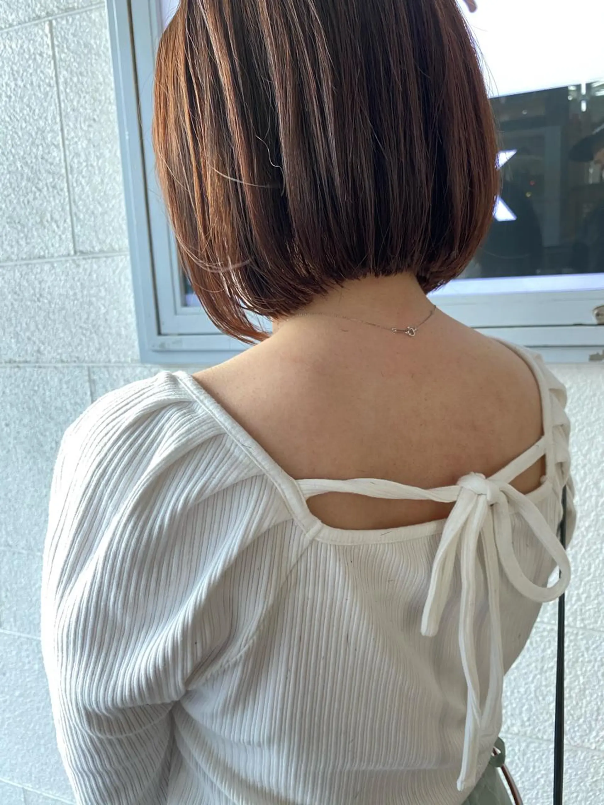 ショート カラー カット ヘアカラー トリートメント レイヤー/ベージュ カラー/ハシモトのヘアスタイル