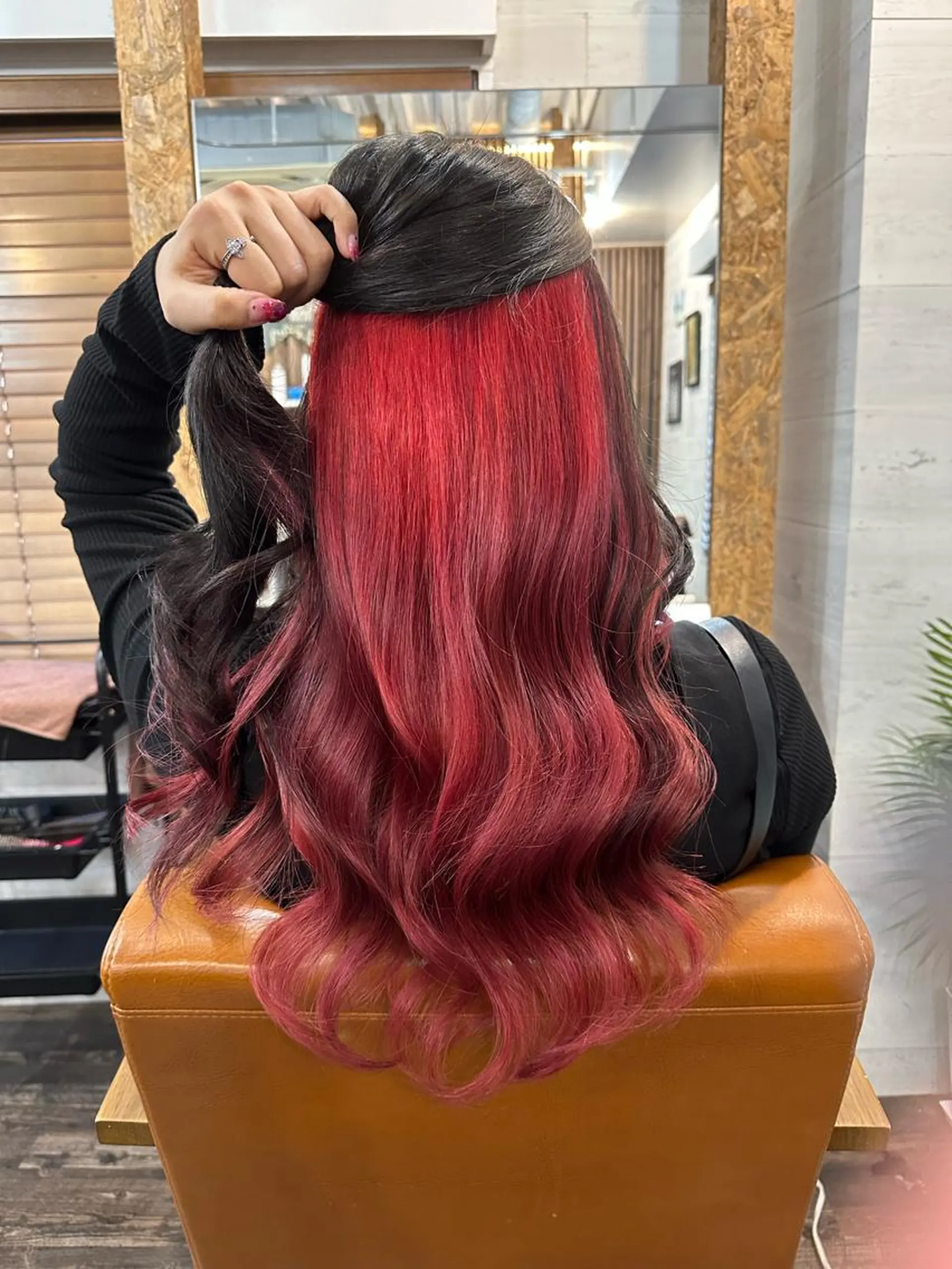 ロング カラー ヘアカラー ブリーチ毛対応酸性 ストレート🌈サキのヘアスタイル
