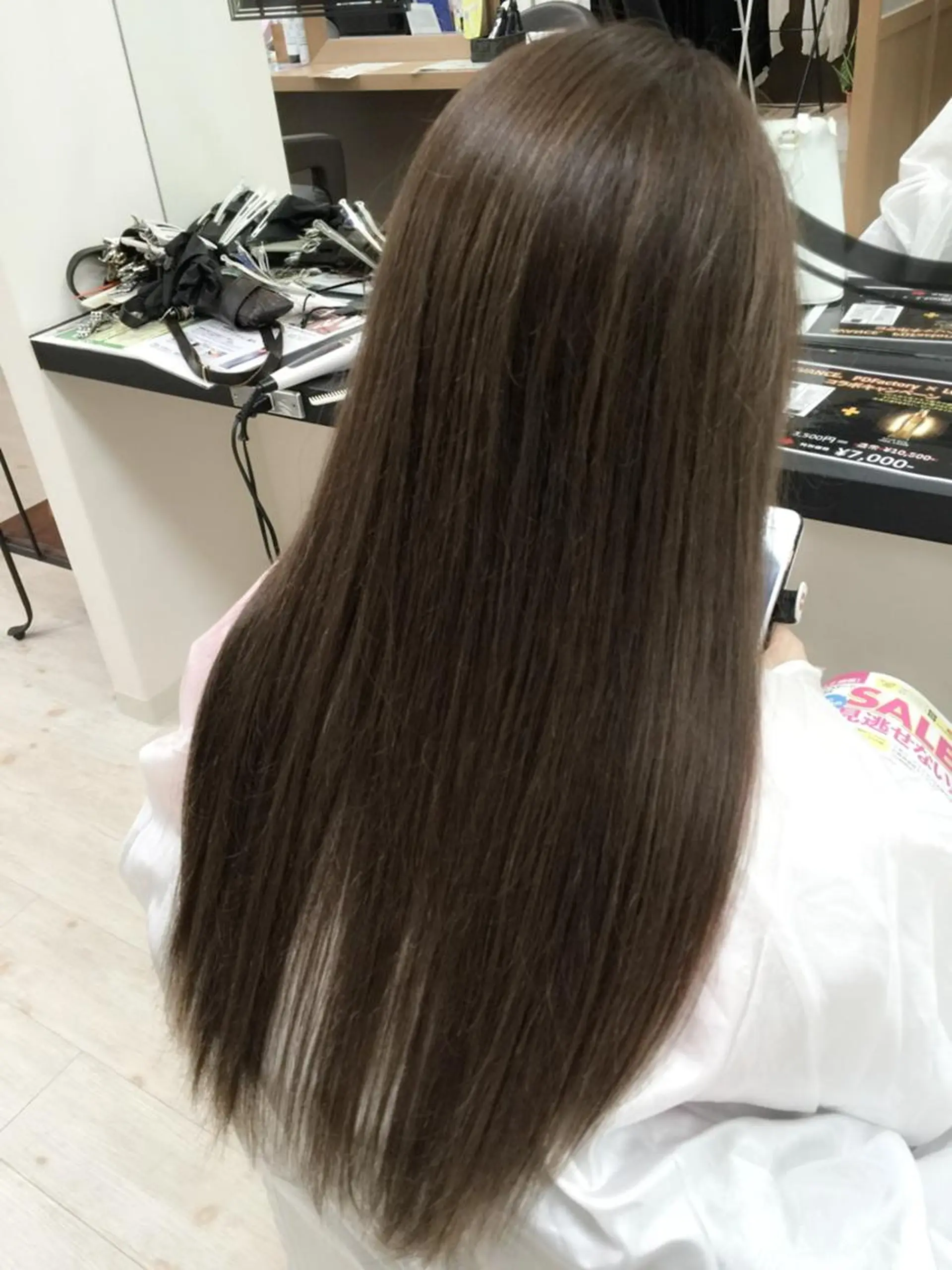 ロング カット 縮毛矯正 トリートメント 濱川 佳奈のヘアスタイル