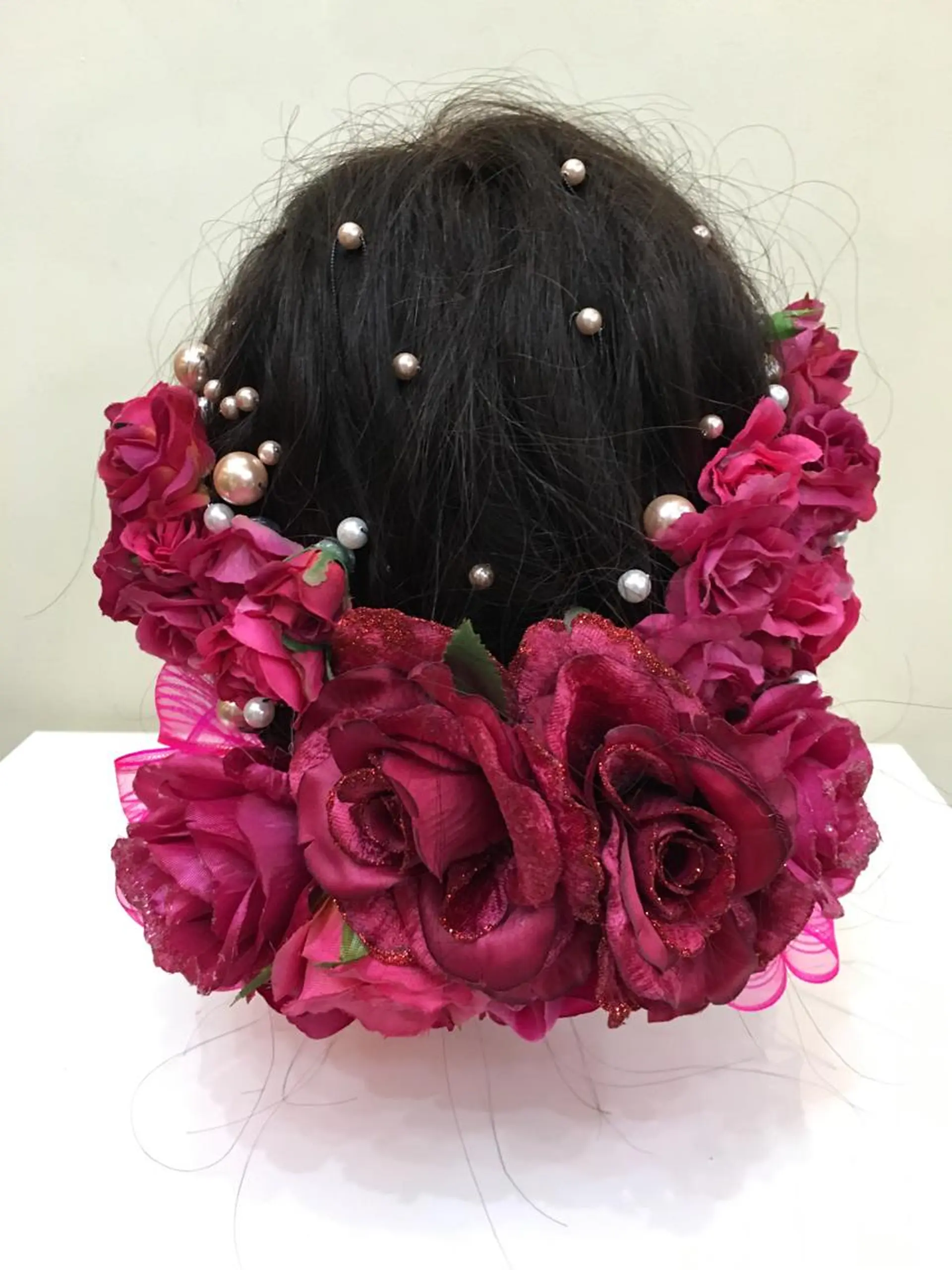 ロング ヘアアレンジ 髪飾り 鶴見 和美のヘアスタイル