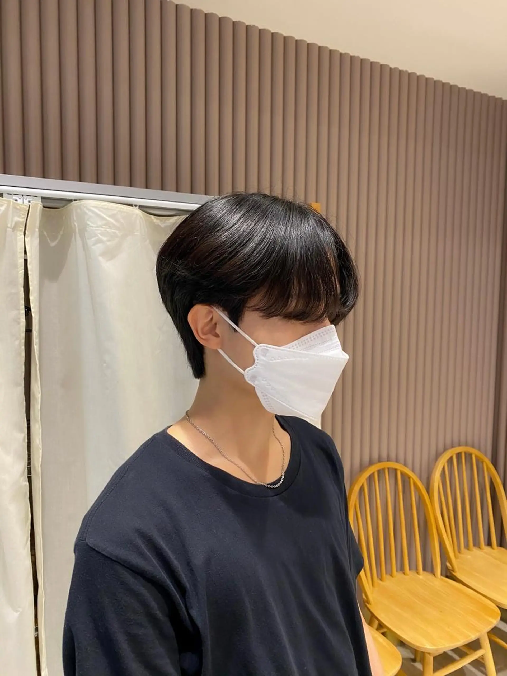 ショート メンズ コンマヘア ダウンパーマ カルマパーマ メンズ韓国風 韓国マッシュ 韓国メンズヘア専門 RYO 表参道/原宿のヘアスタイル