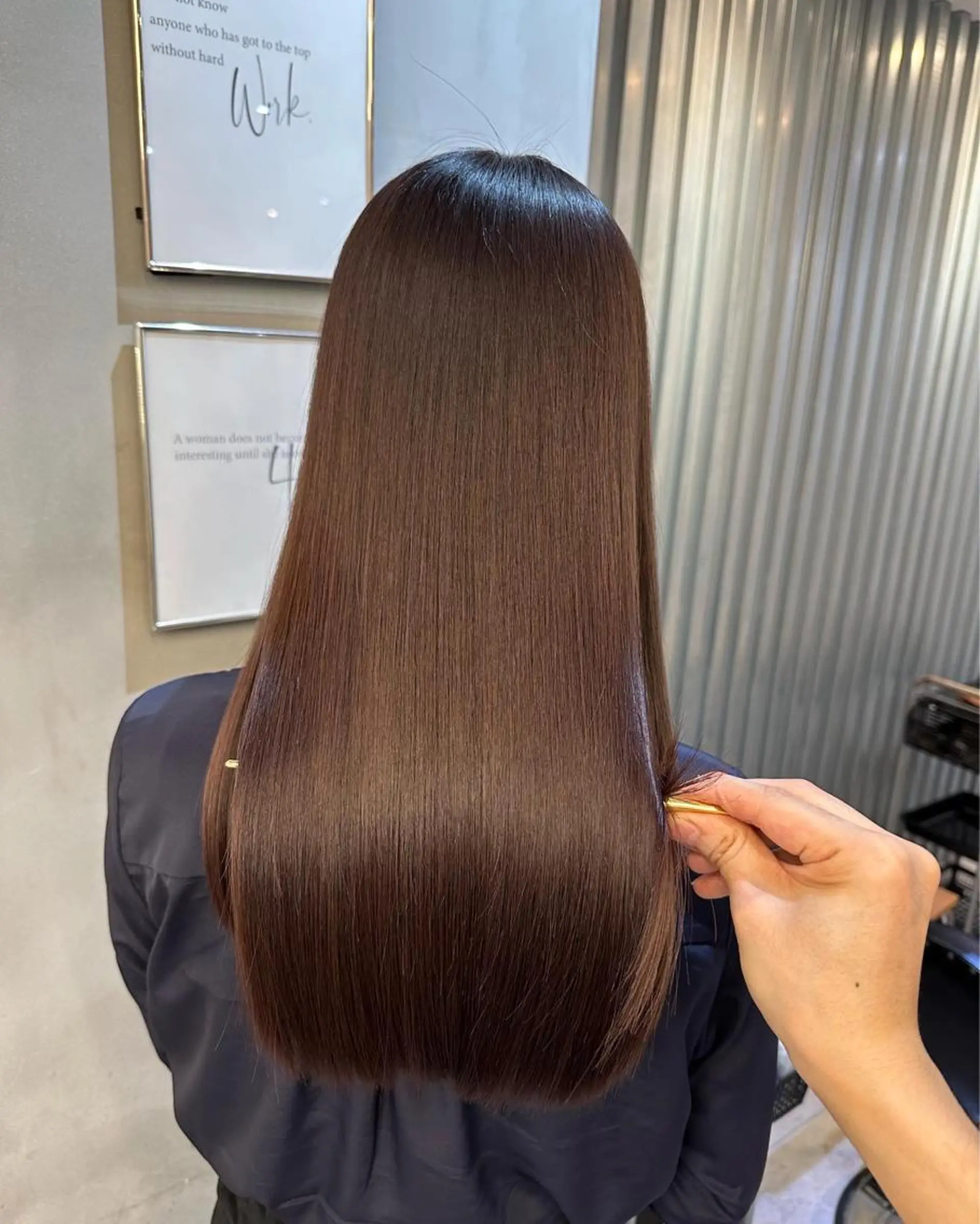 セミロング カット ヘアカラー トリートメント 💍美髪矯正💍 山田　涼也のヘアスタイル