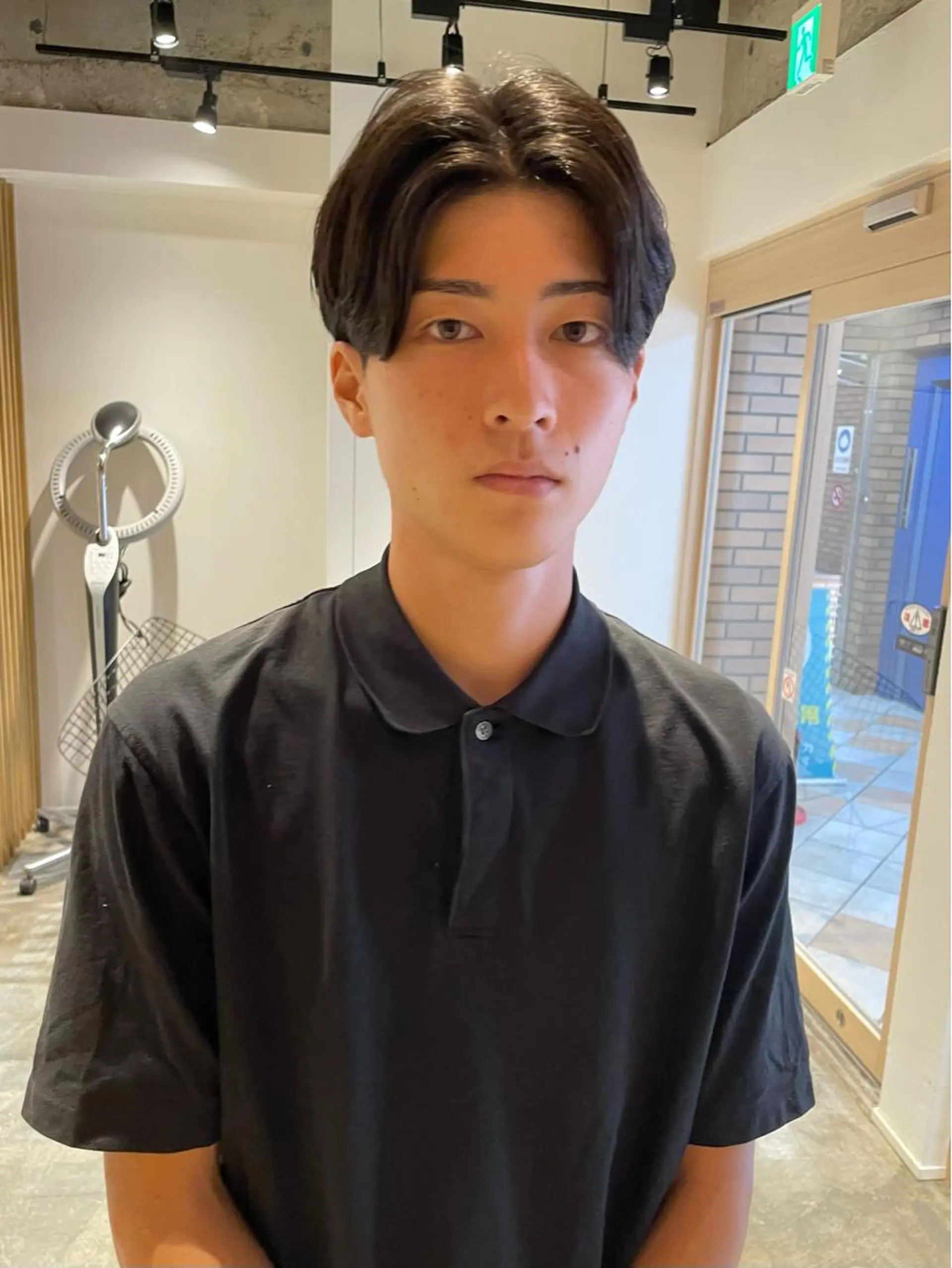 ミディアム メンズ センターパート ruki yabeのヘアスタイル