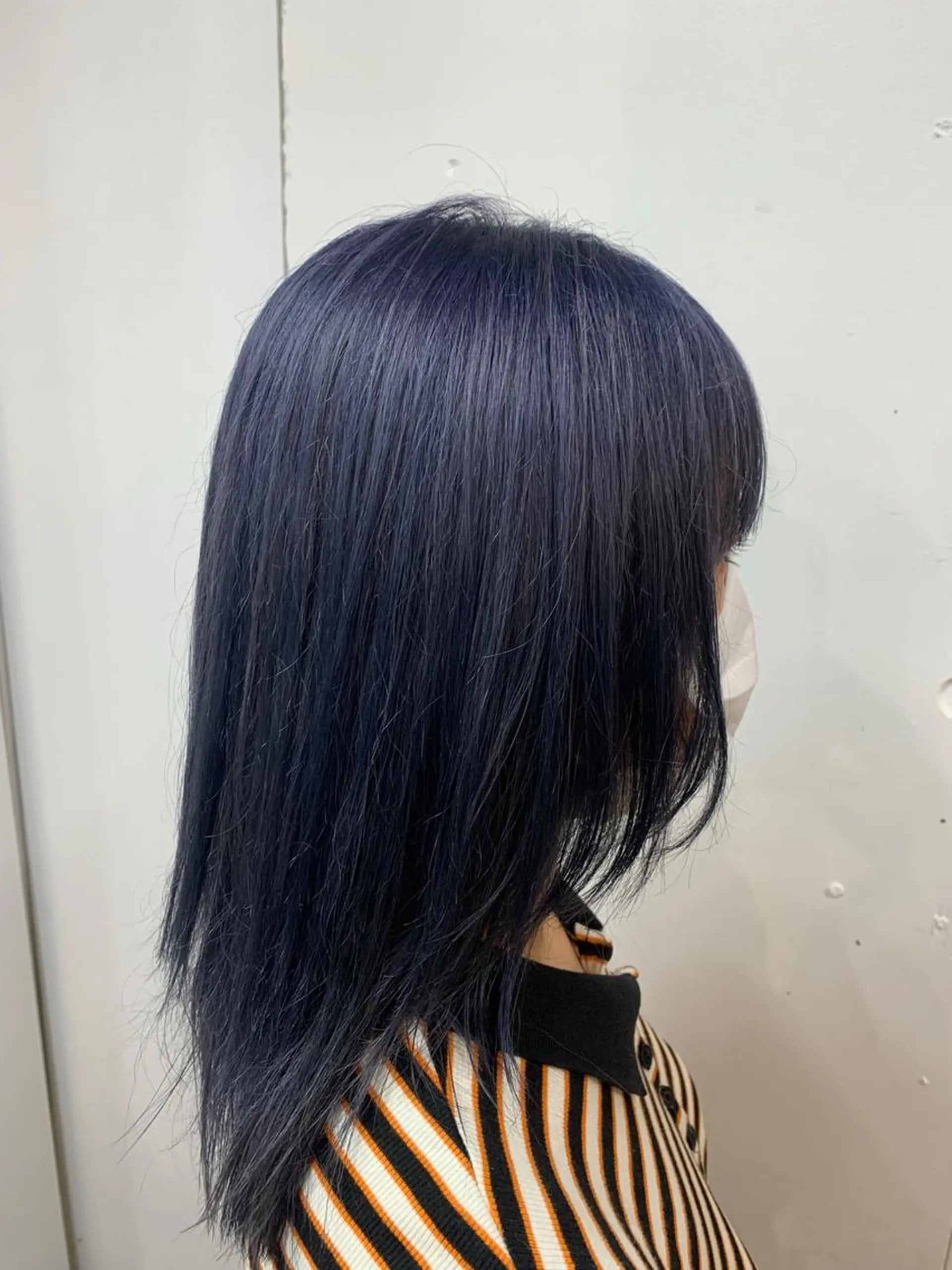 ミディアム カラー ヘアアレンジ ブルーカラー ネイビーカラー fifth 黒木のヘアスタイル