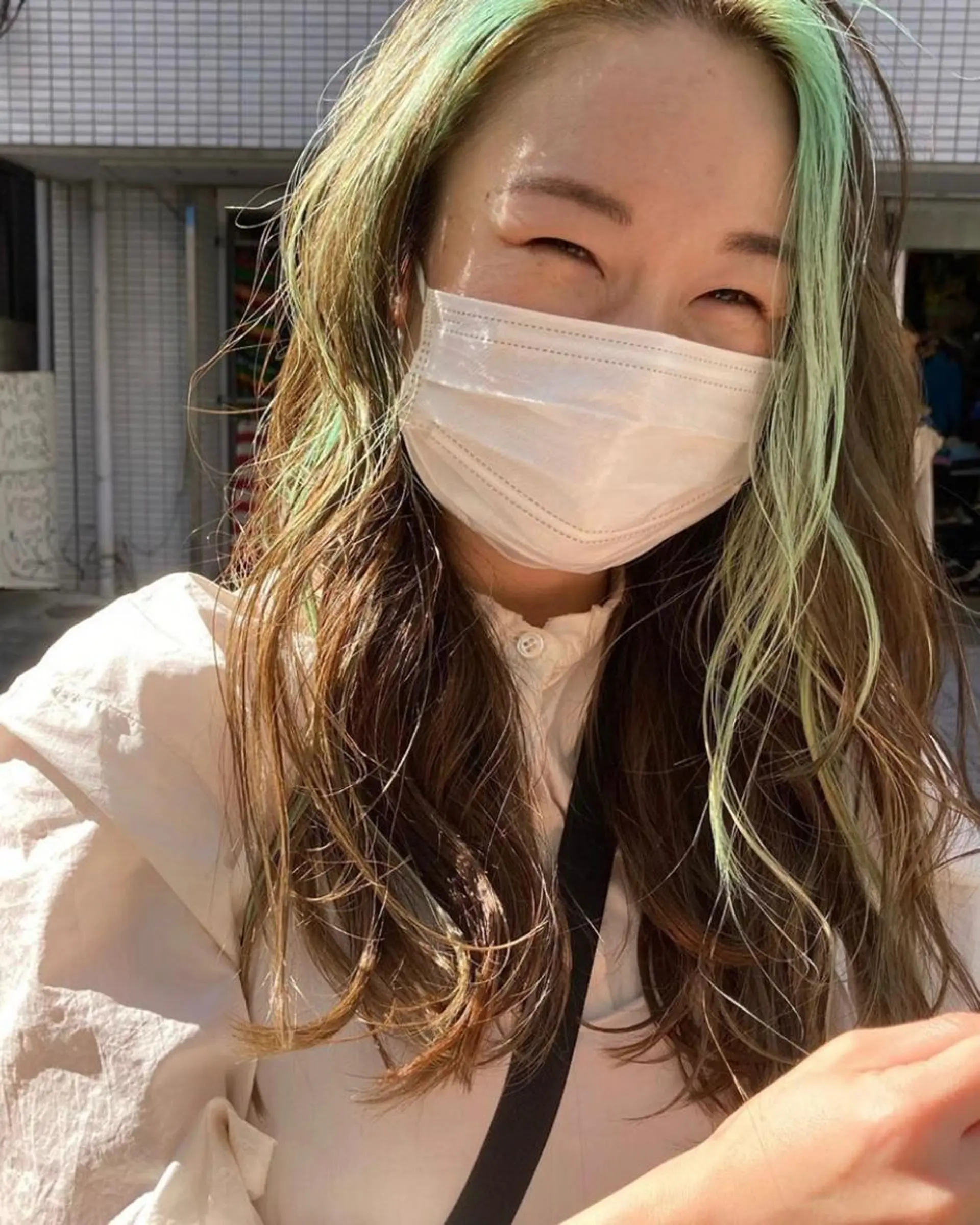 ロング カラー ブリーチ カット ヘアカラー ウツワ所属・田中 南帆のヘアスタイル