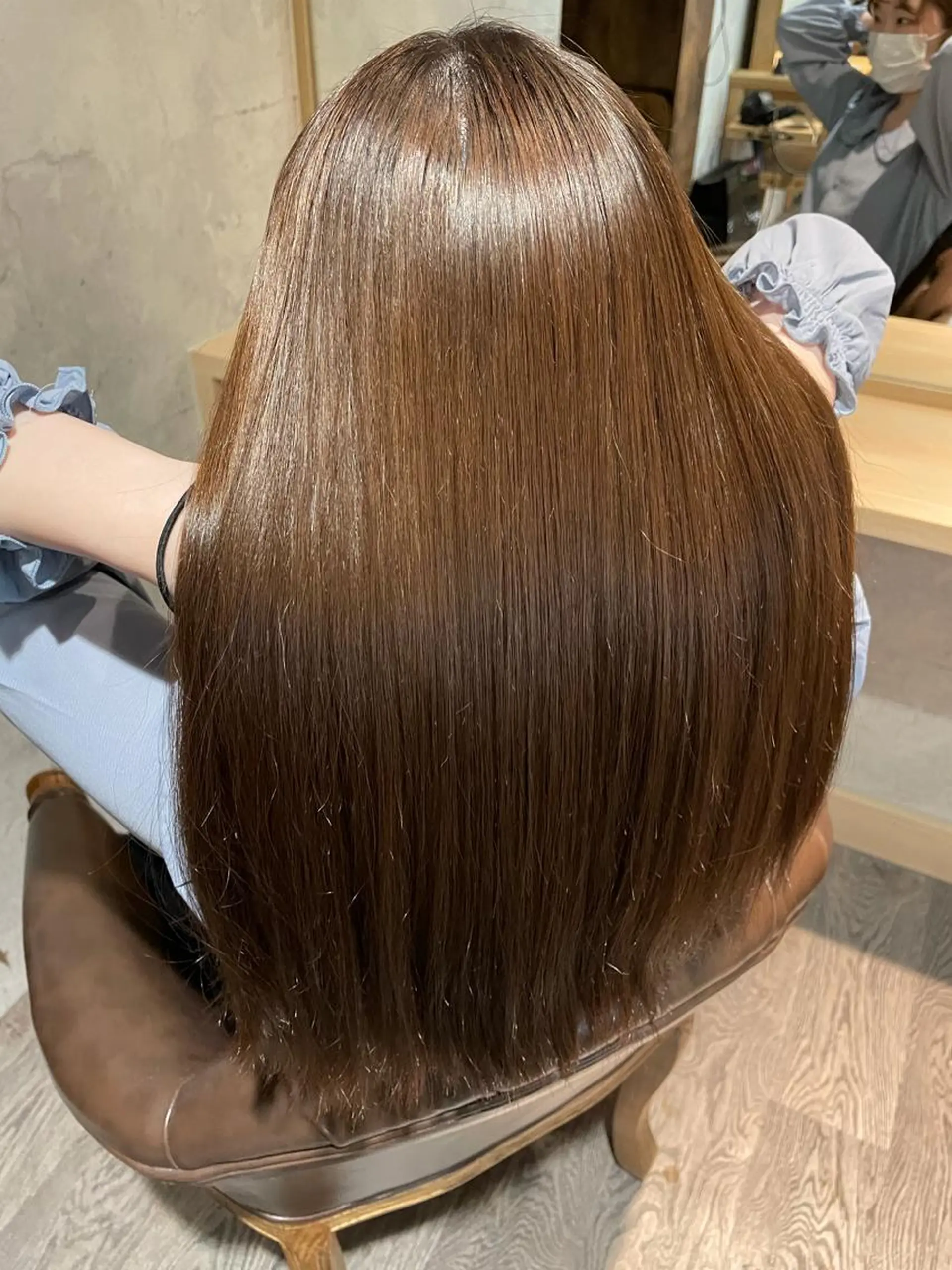 セミロング カット ヘアカラー 縮毛矯正 トリートメント 🦄艶カラー×韓国 NANA💎🐬のヘアスタイル