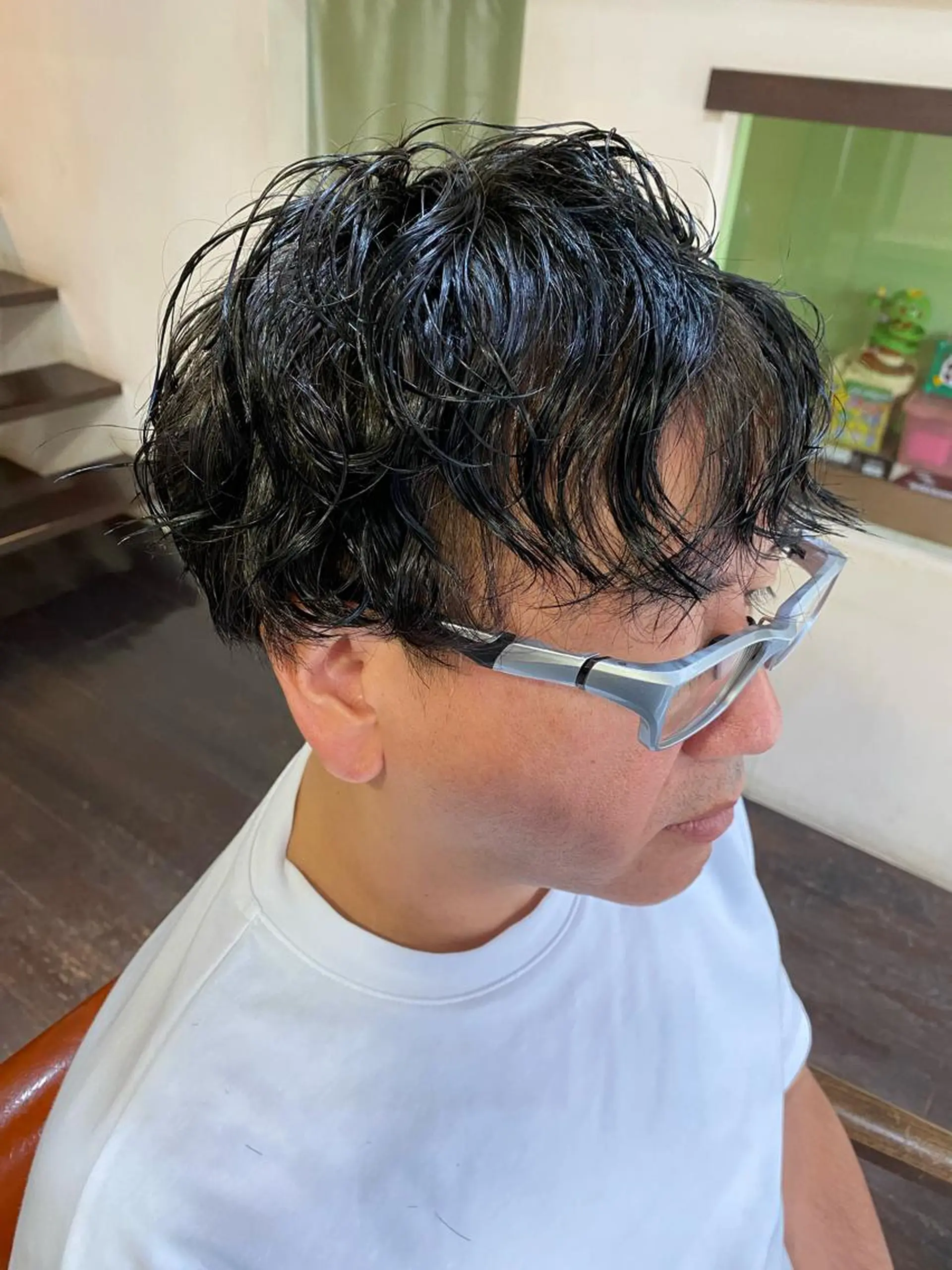 パーマ メンズ カット パーマ air flow   another lagoon所属・尾﨑 柊磨のヘアスタイル