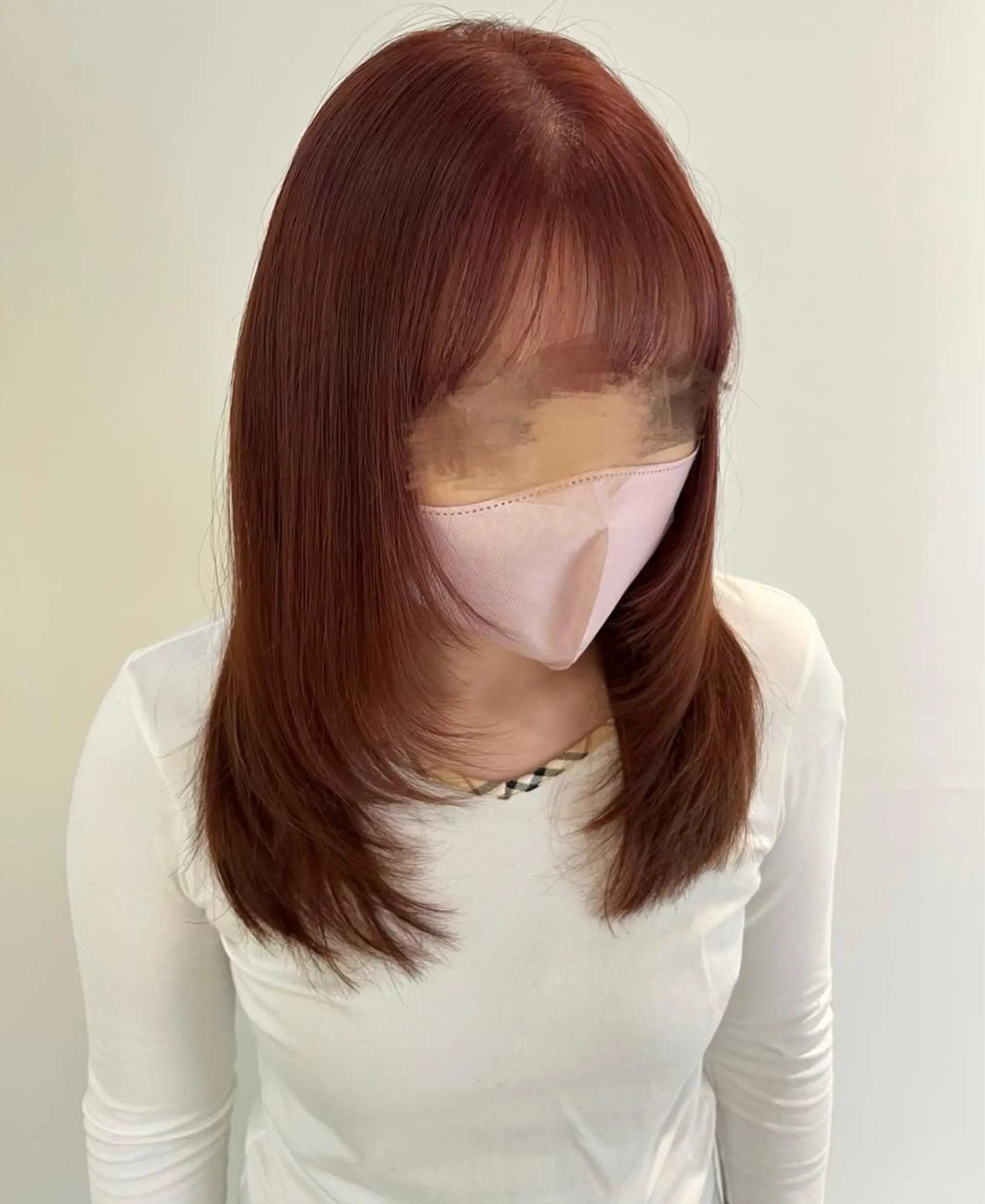 ロング カラー パーマ ブラウンカラー ピンクカラー ピンクブラウン レイヤーカット カバサワ カエデのヘアスタイル