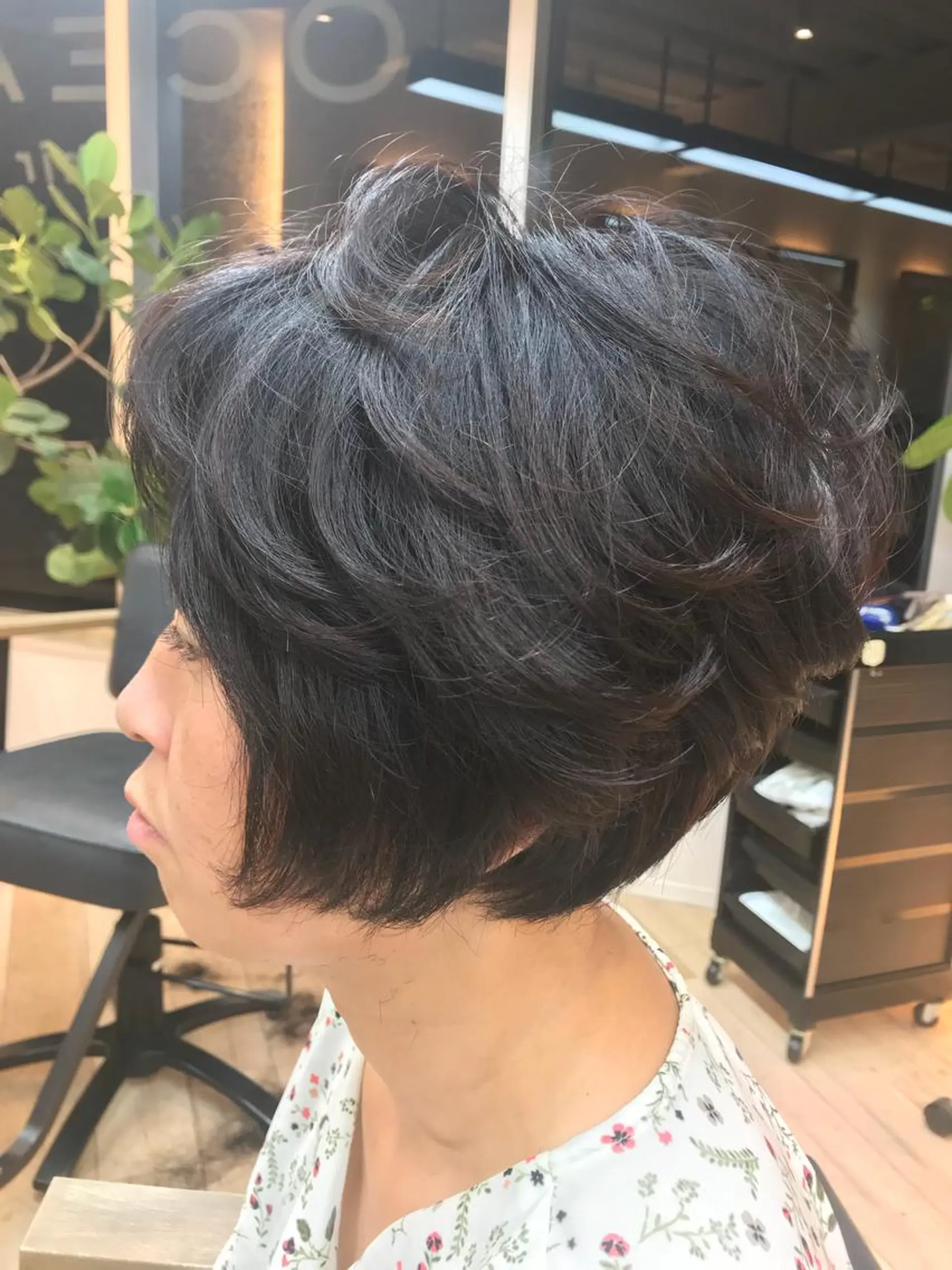 ショート カラー ブラウンカラー ローズカラー ローズブラウン ショートヘア トップスタイリスト 藤原 純のヘアスタイル