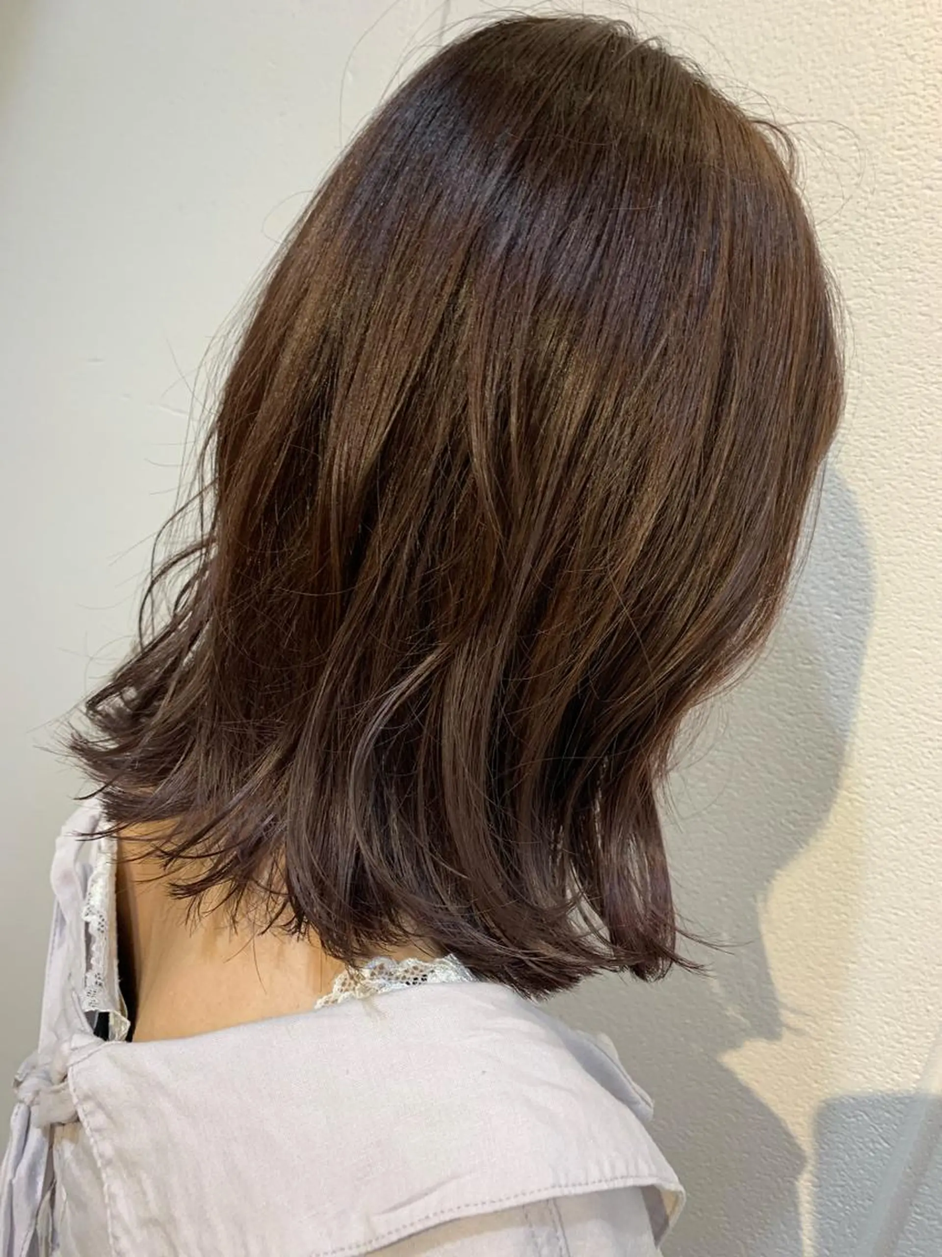 ミディアム カラー ベージュカラー ピンクカラー ピンクベージュ Lolonois梅田 /Okazaki:)のヘアスタイル