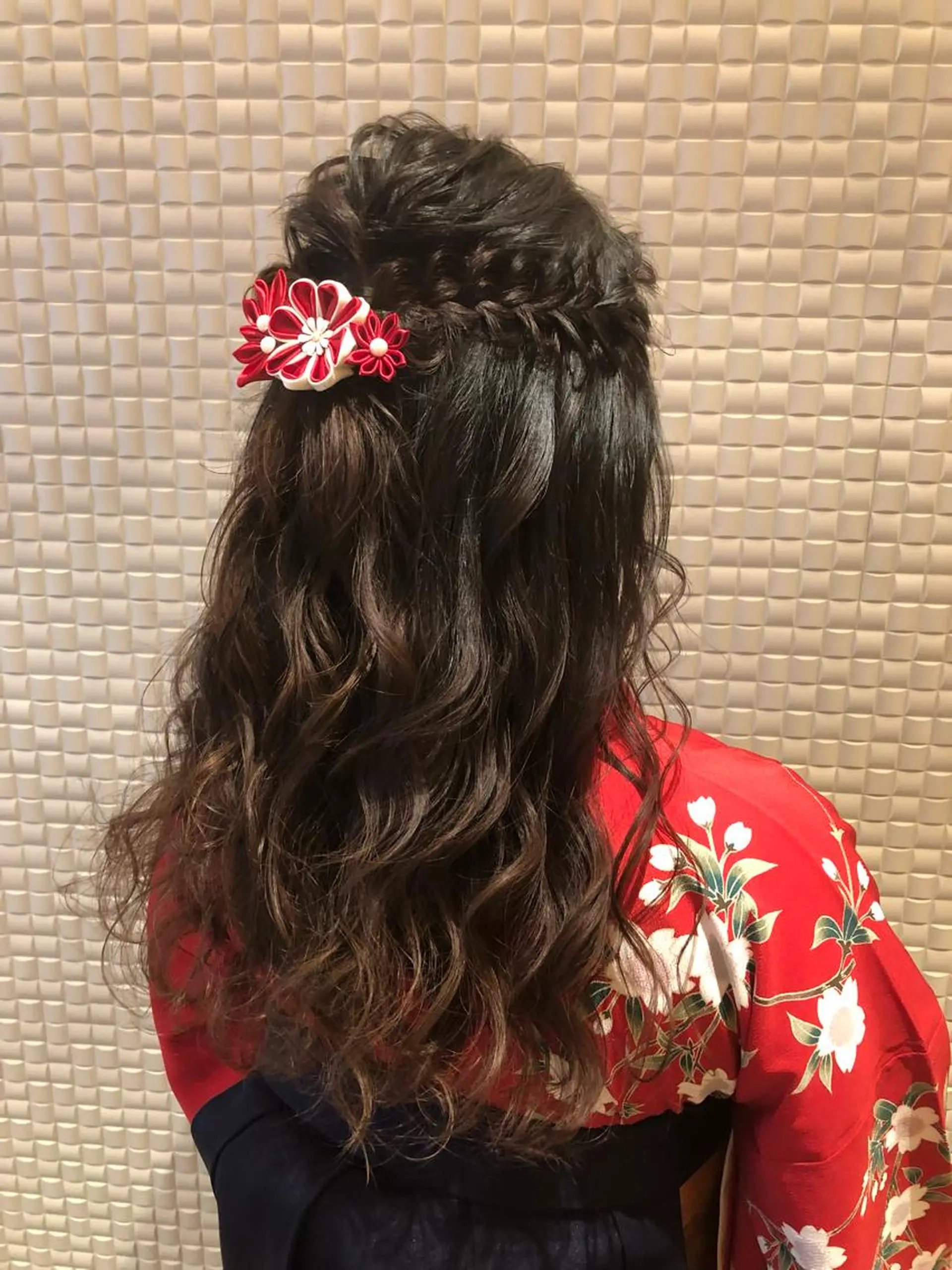 ロング ヘアアレンジ ハーフアップ scene.池袋所属・scene. haraのヘアスタイル