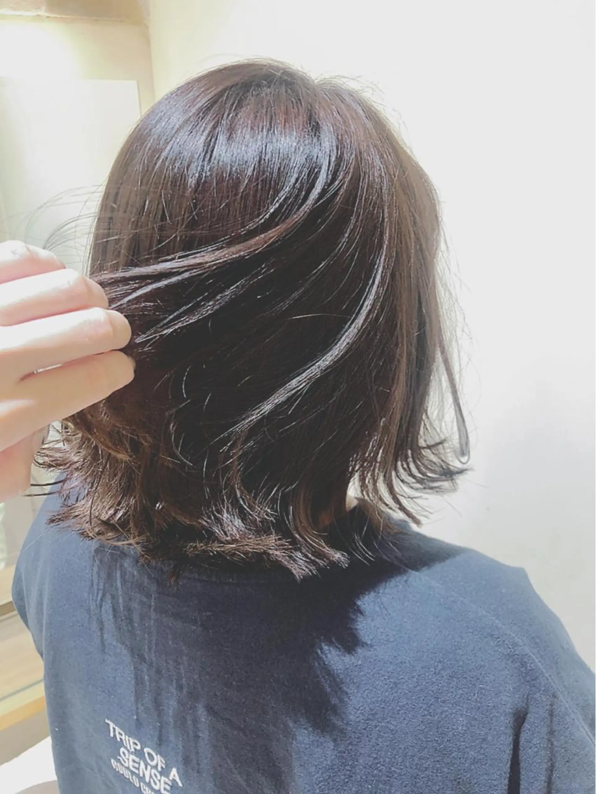 ミディアム ボブ カット ヘアカラー トリートメント MeL 横浜/ ＭＩＨＯのヘアスタイル