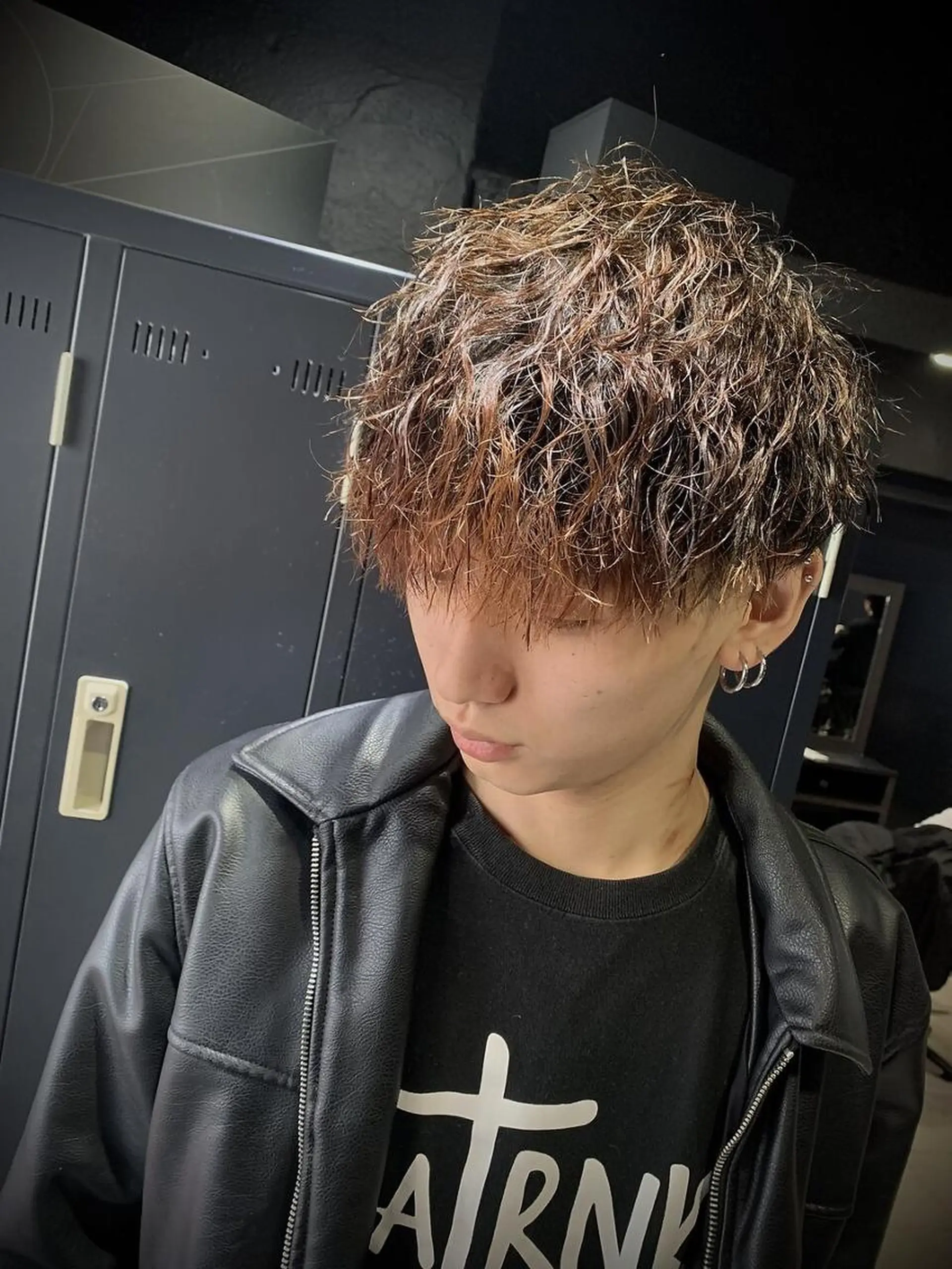 ショート メンズ カット パーマ トリートメント ヘアセット メンズサロン【owl 心斎橋】難波/アメ村のヘアスタイル