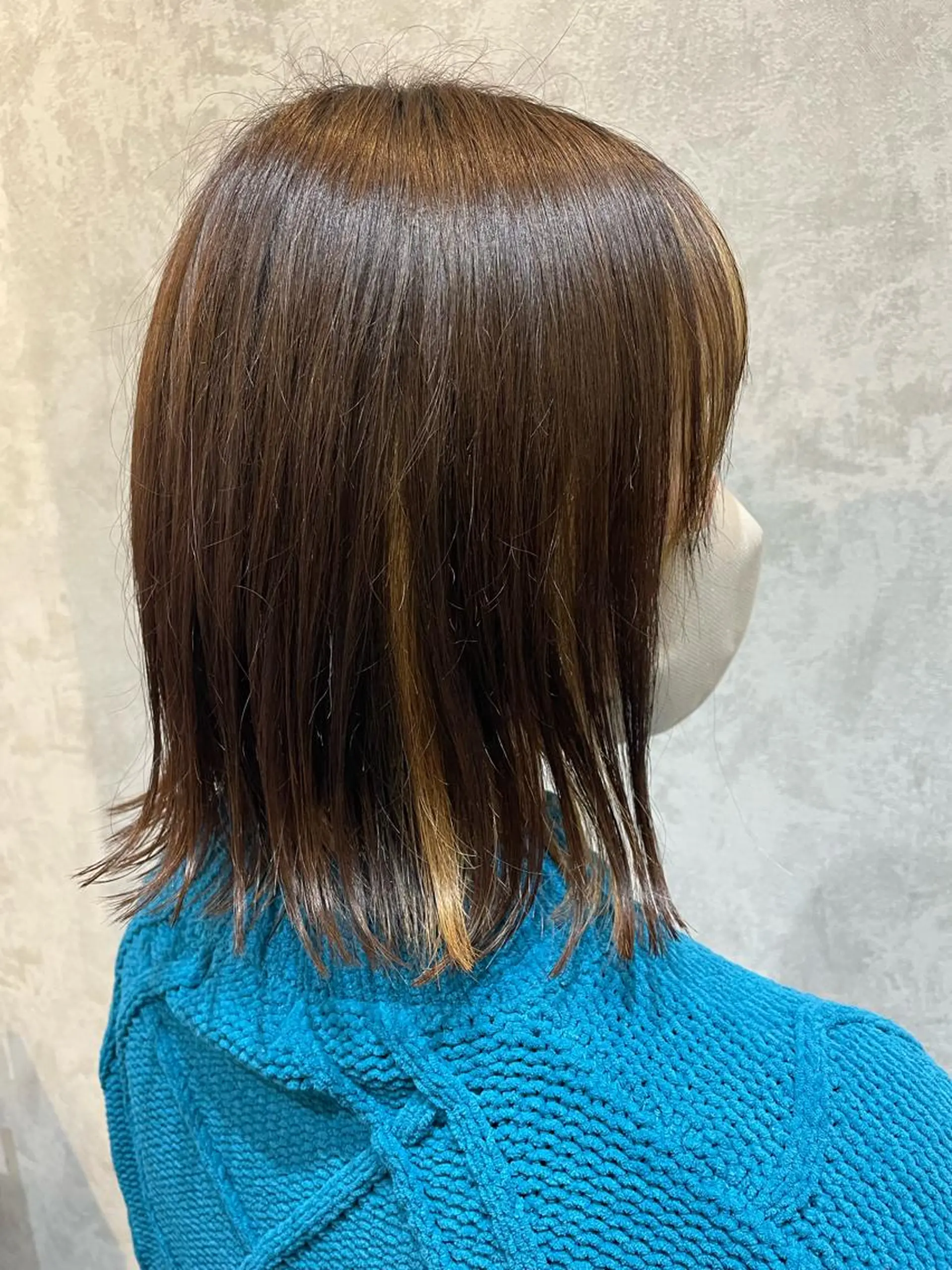 ミディアム 切りっぱなしボブ ボブ 飯塚 沙衣のヘアスタイル