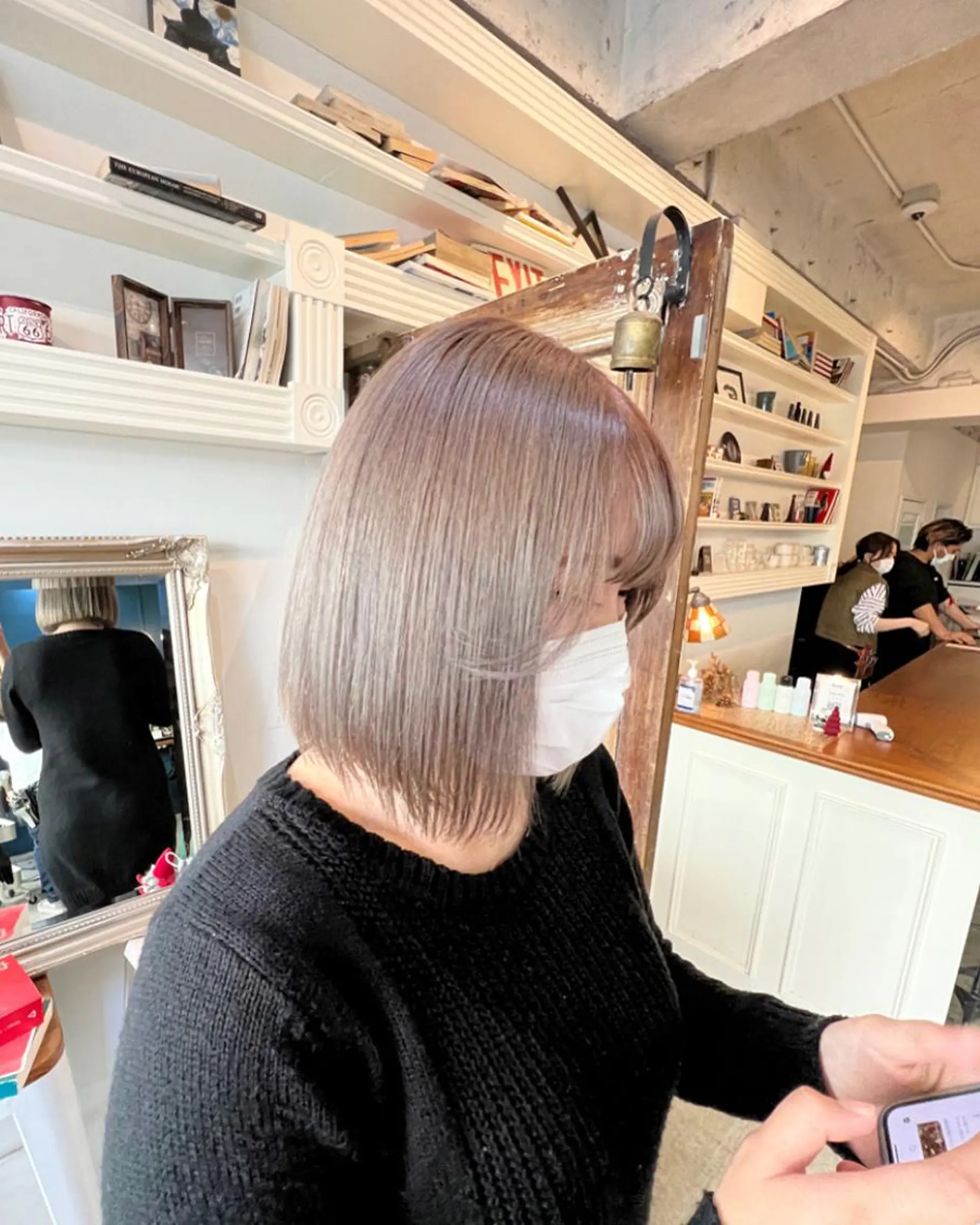 ショート カラー ラベンダーカラー ヘアカラー トリートメント ヘアセット 金子 廉のヘアスタイル