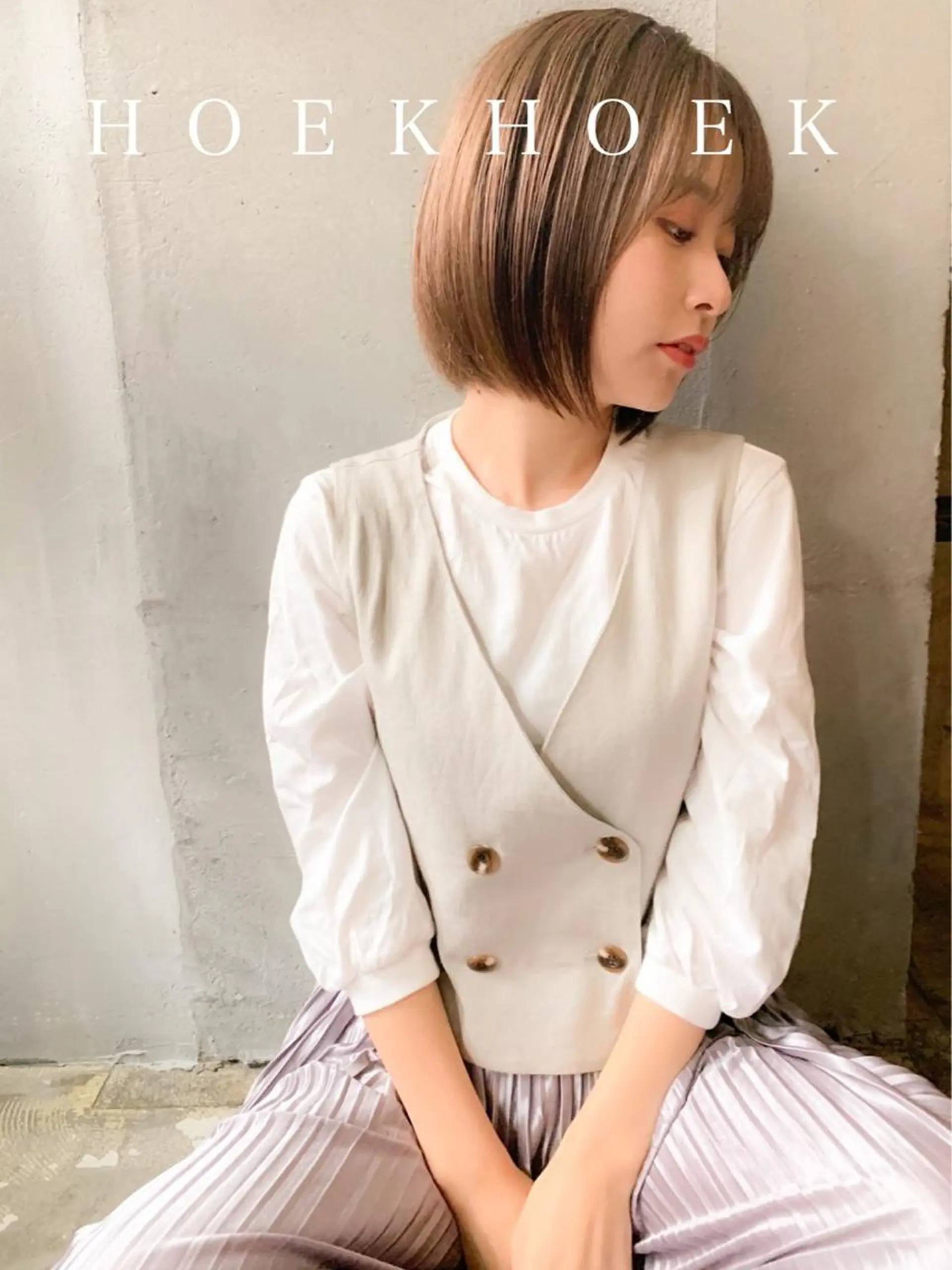 ショート カラー カット ヘアカラー トリートメント HACCH （ハッチ）所属・丁寧なブリーチ& ・レイヤーショートのヘアスタイル