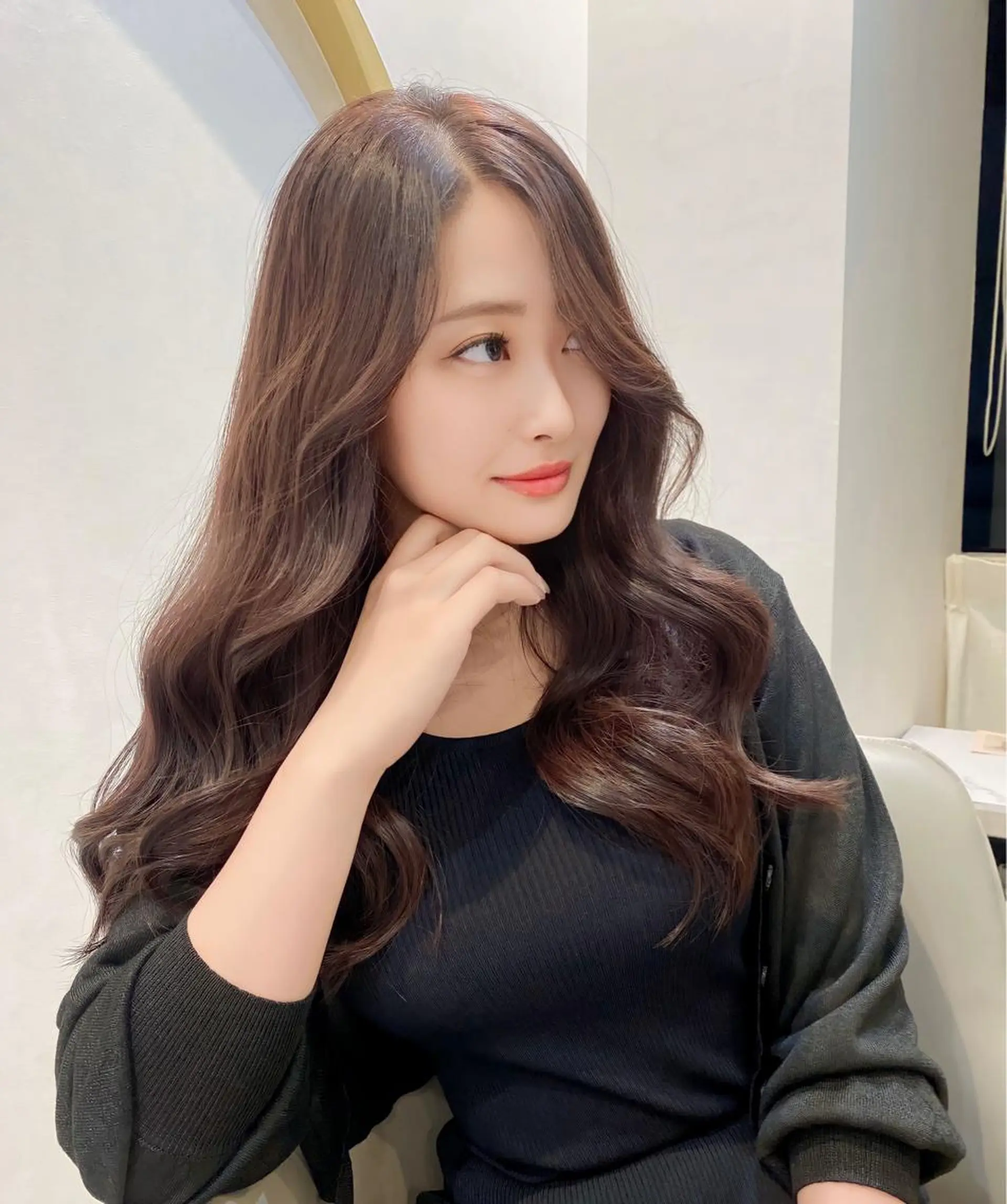 ロング カラー ヘアカラー トリートメント 大阪ヘアカラー ブリーチmarinaのヘアスタイル