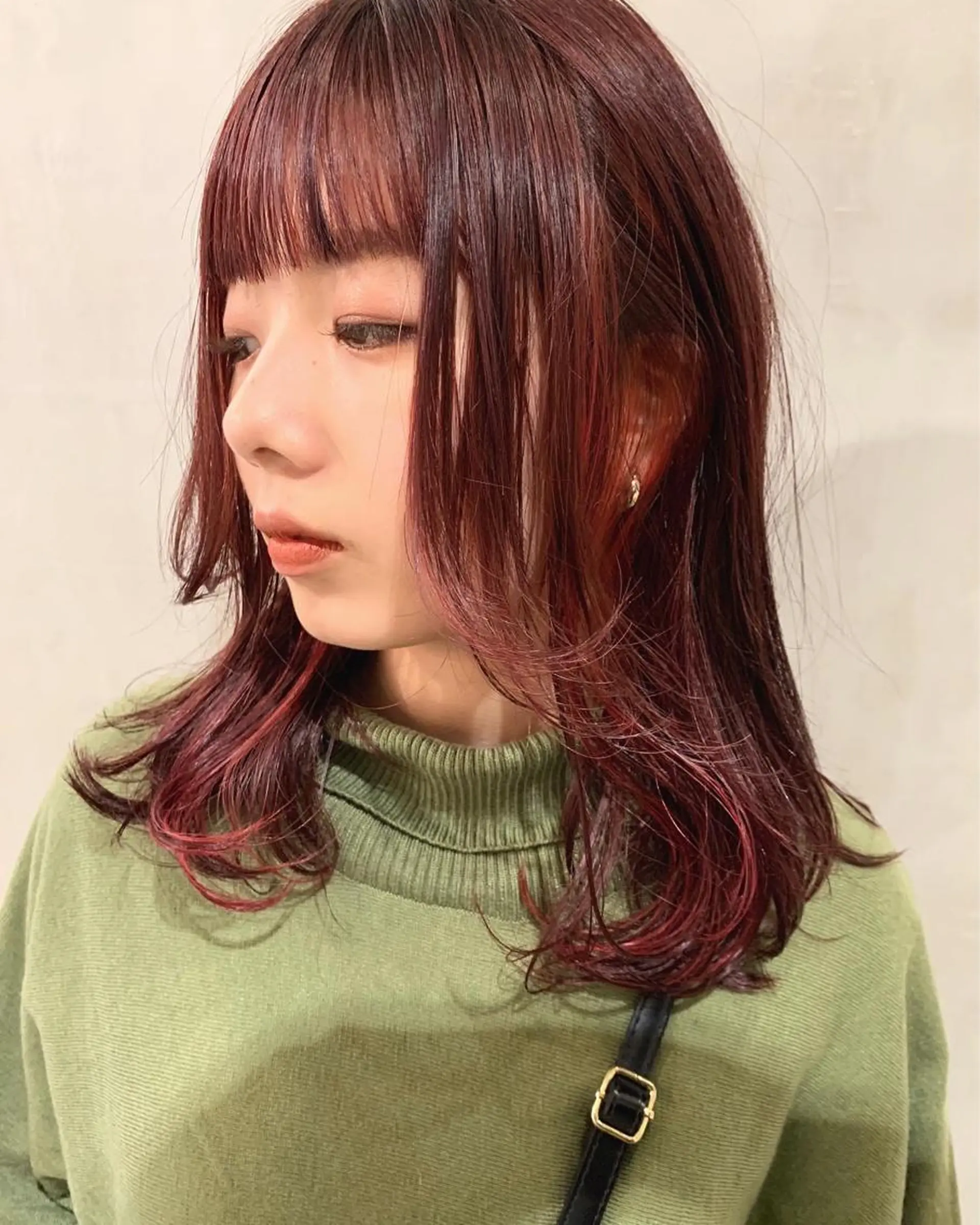 ミディアム カラー カット ヘアカラー トリートメント 優 作のヘアスタイル