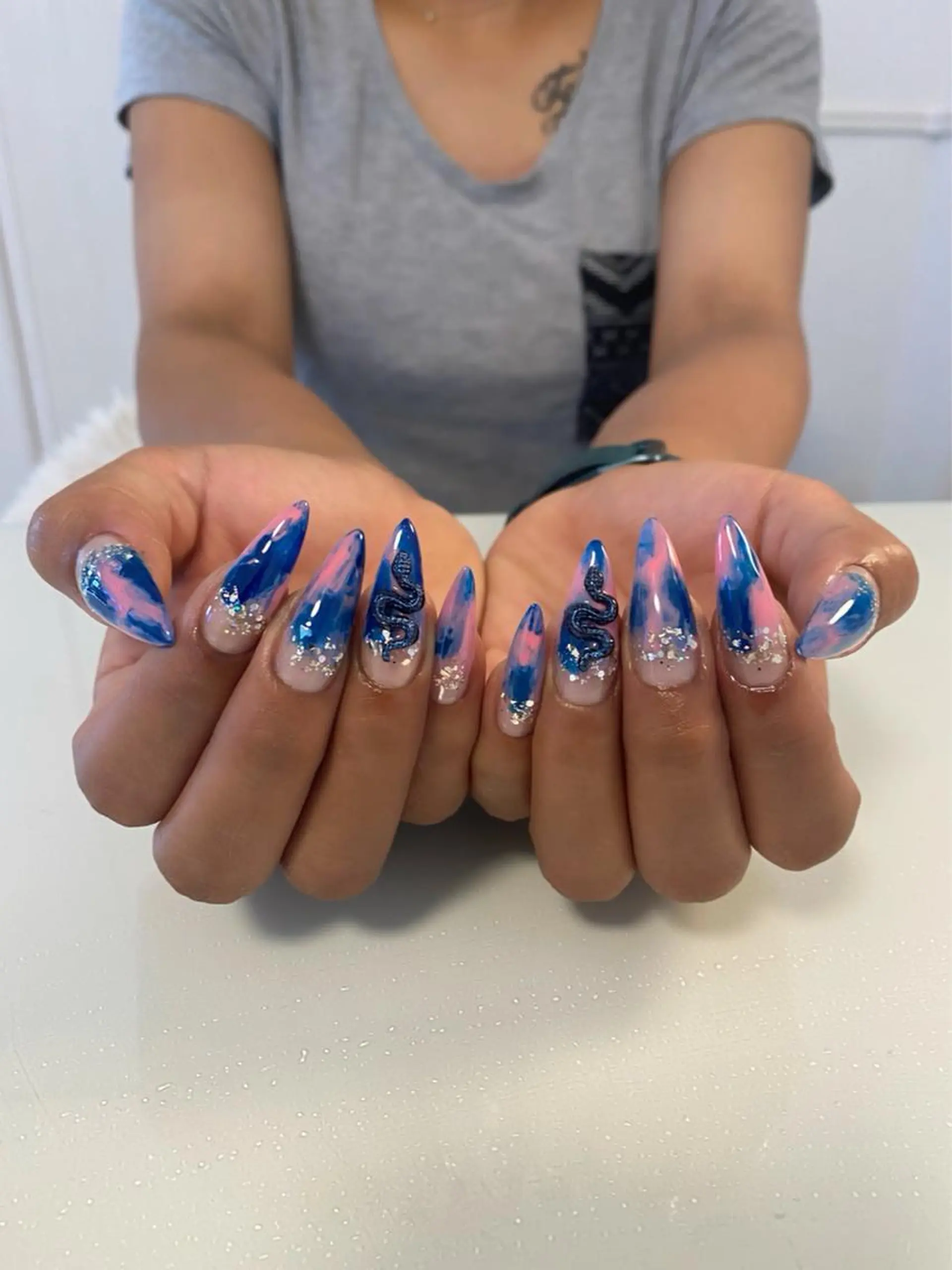 ロング ハンドネイル Amo所属・Amo nailのネイルデザイン