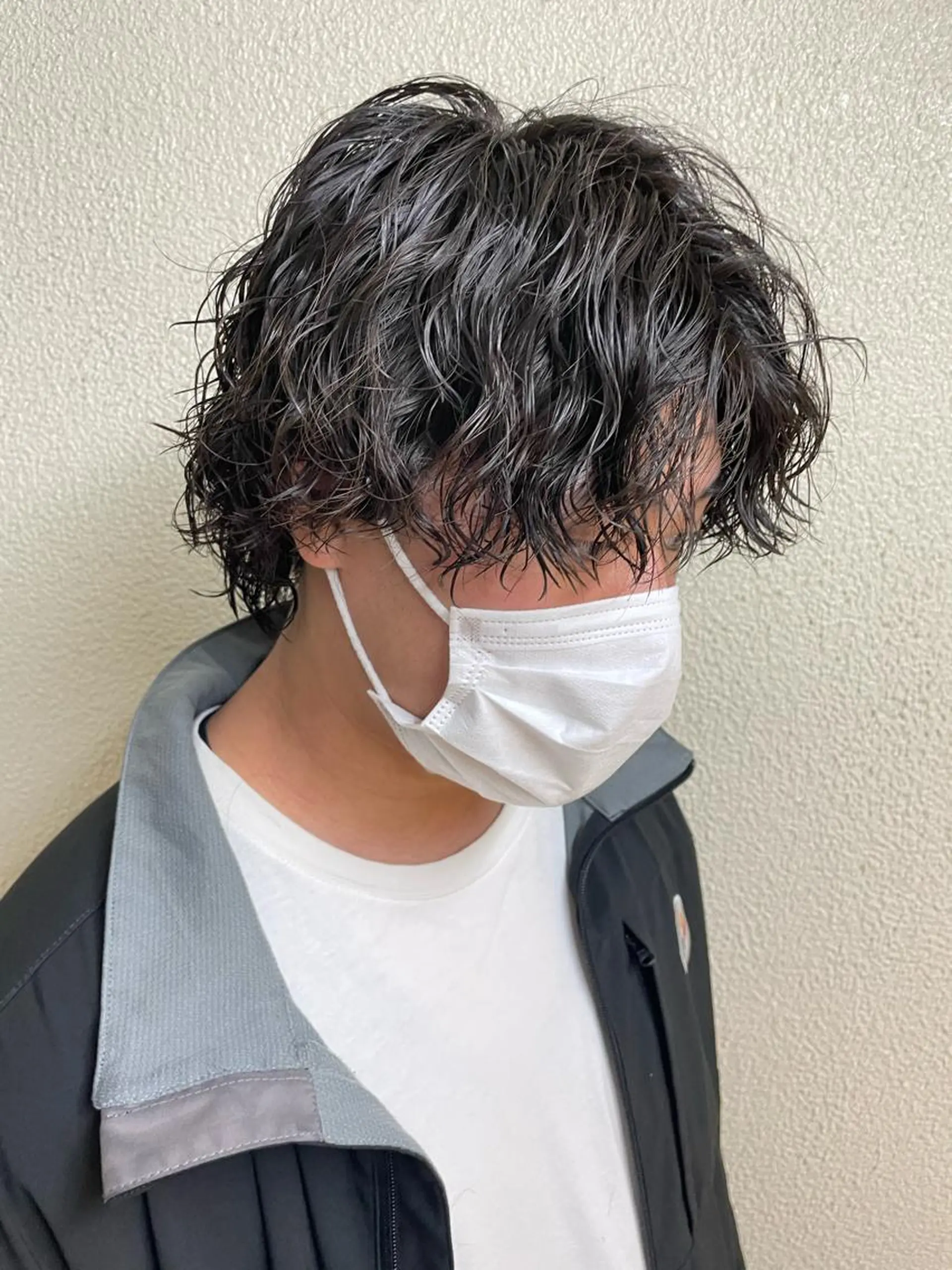 ミディアム パーマ メンズ カット パーマ 辻堂メンズ特化 メンズパーマ鈴木優哉のヘアスタイル