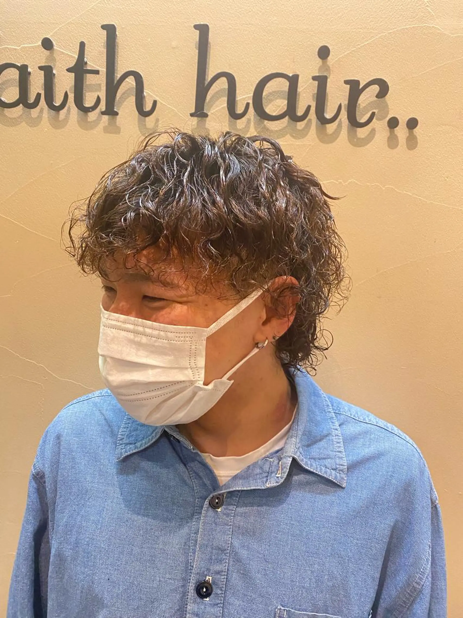 パーマ メンズ メンズパーマ メンズウルフカット ウルフカット 🐰中村 優樹🤍のヘアスタイル