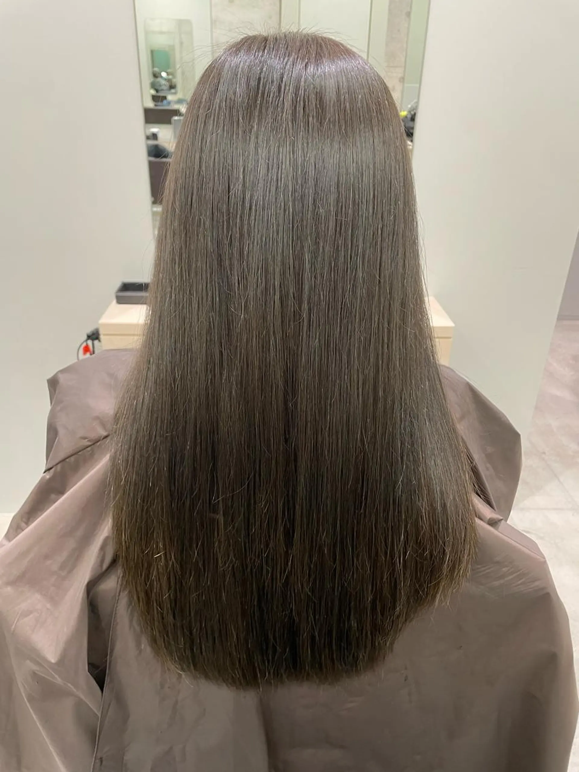 ロング カラー ボブ 髪質改善 トリートメント ヘアカラー トリートメント パーソナルカラー 藤本夢のヘアスタイル